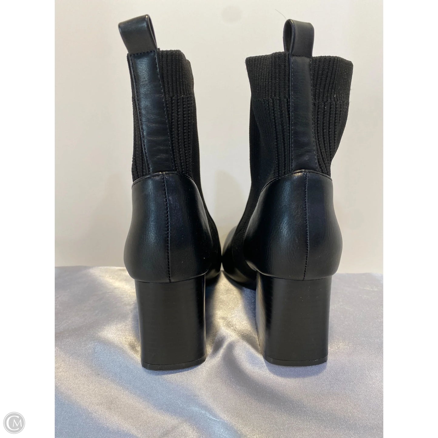 Boots Ankle Heels By Cato In Black, Size: 9