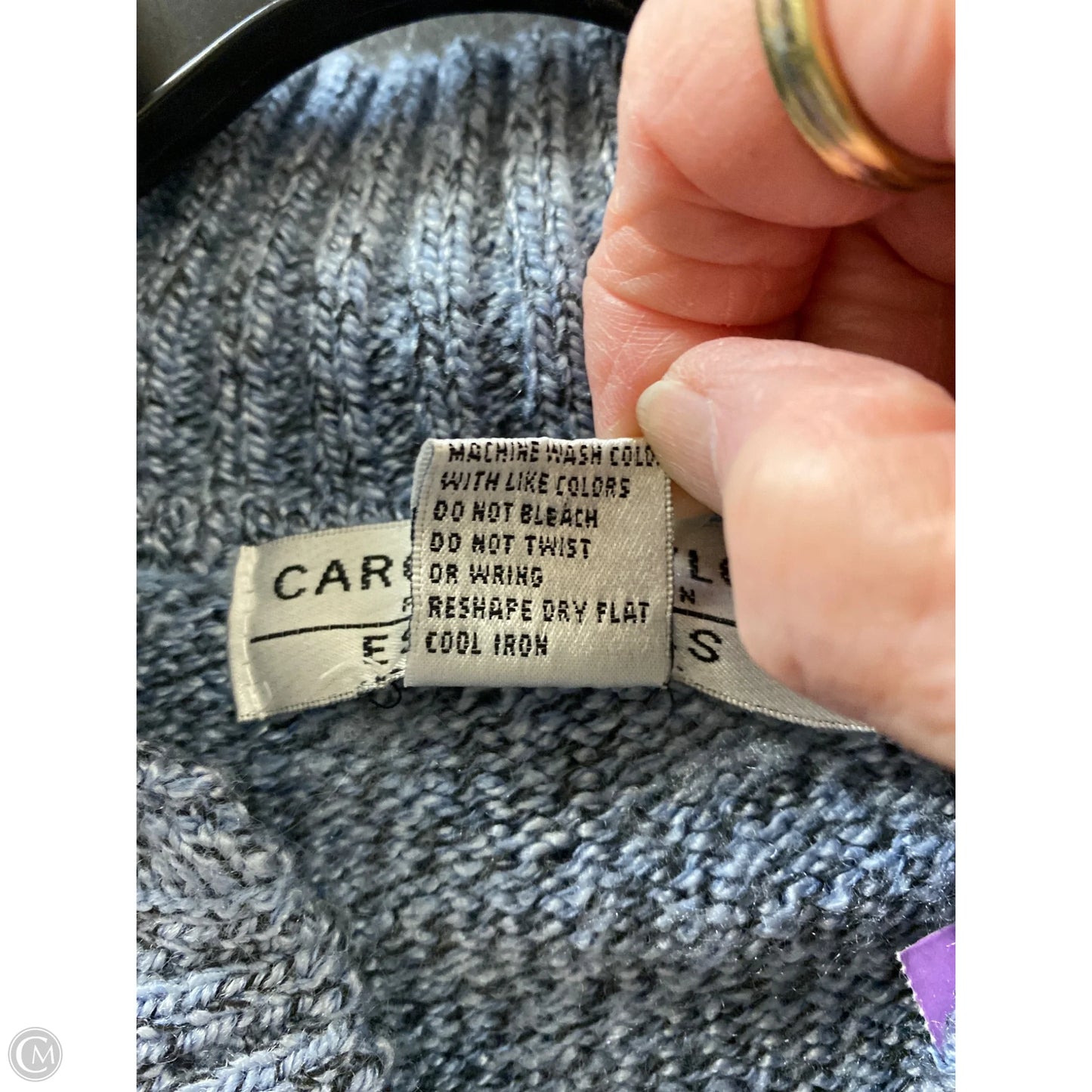 Sweater By Carolyn Taylor In Blue, Size: L