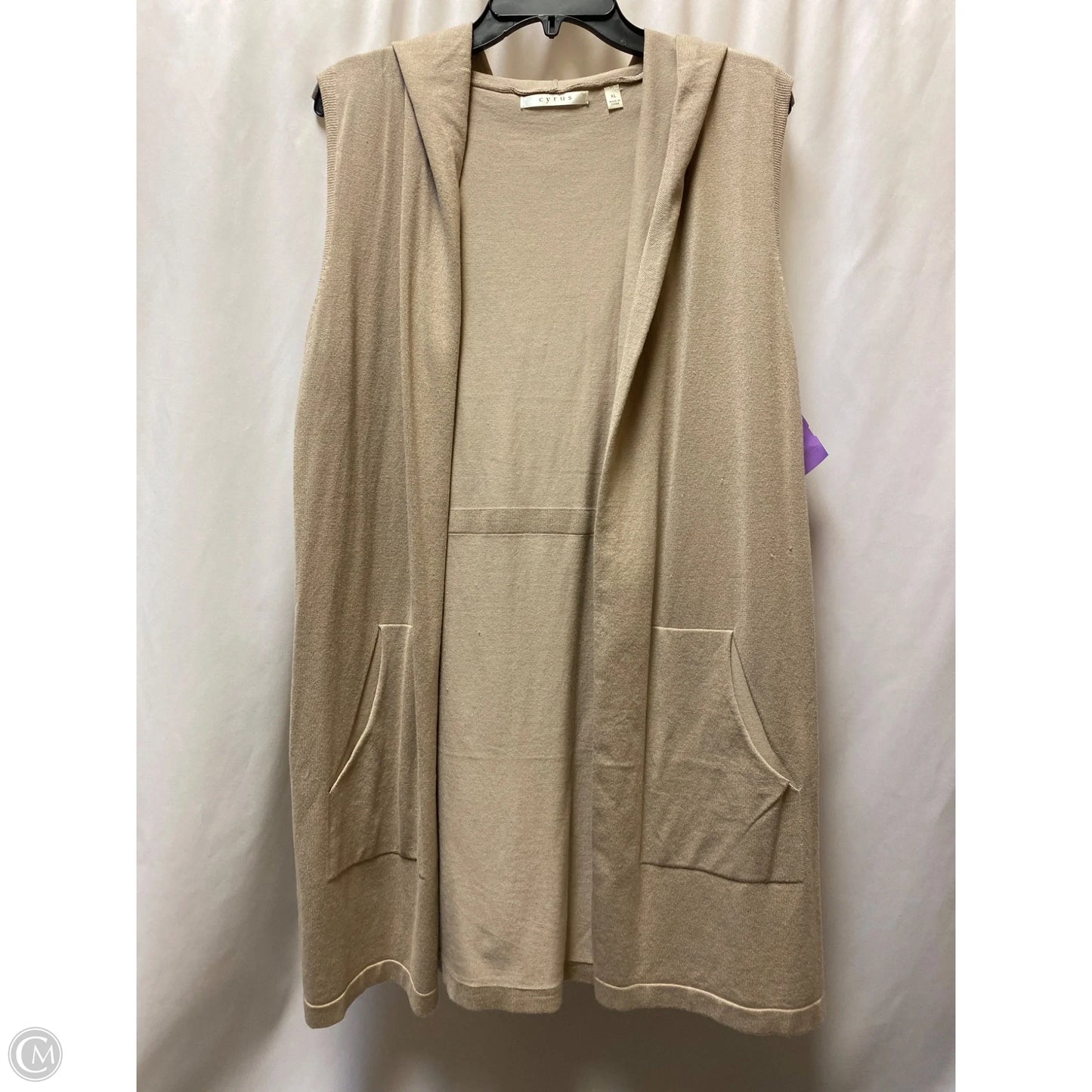 Cardigan By Cyrus Knits In Tan, Size: Xl