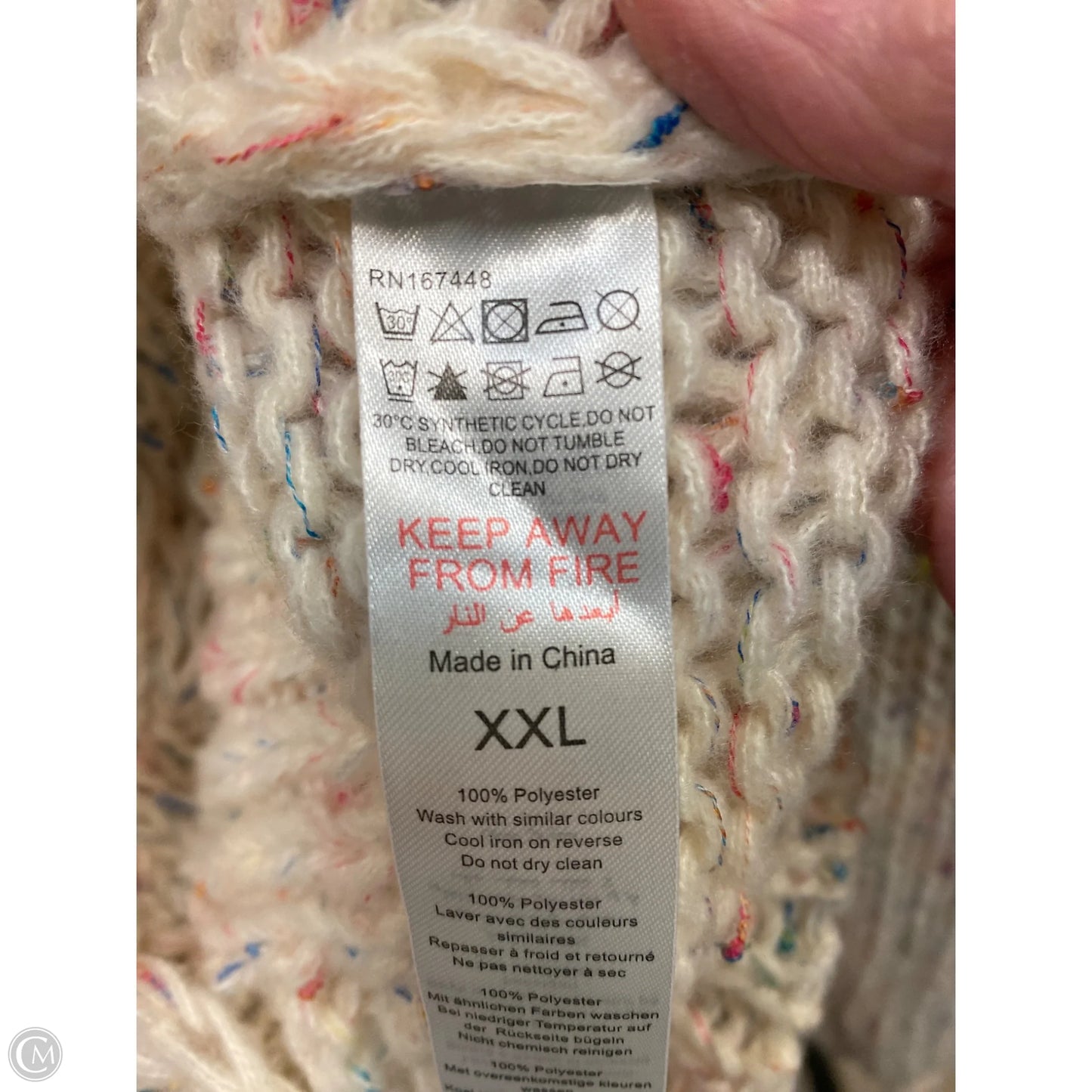 Sweater By Pretty Little Thing In White, Size: Xxl