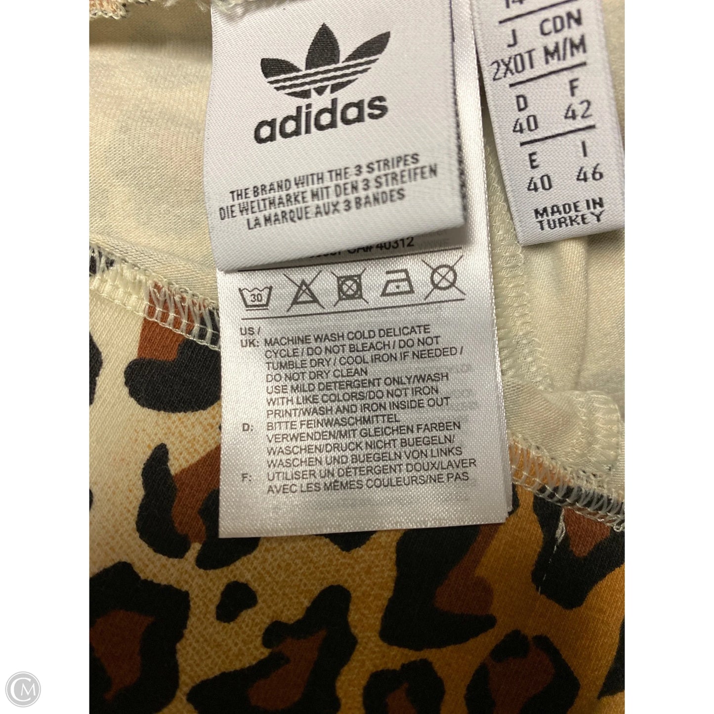 Athletic Shorts By Adidas In Animal Print, Size: M