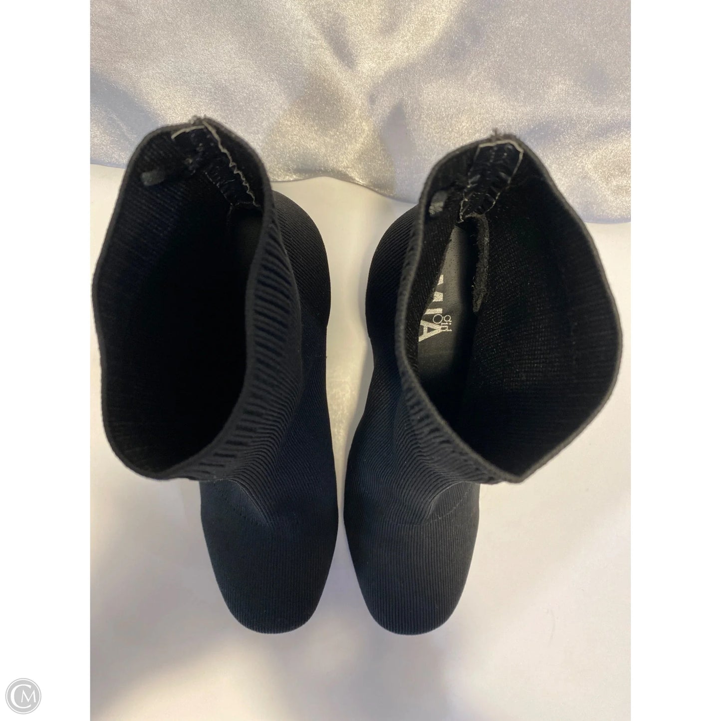 Boots Ankle Heels By Mia In Black, Size: 8