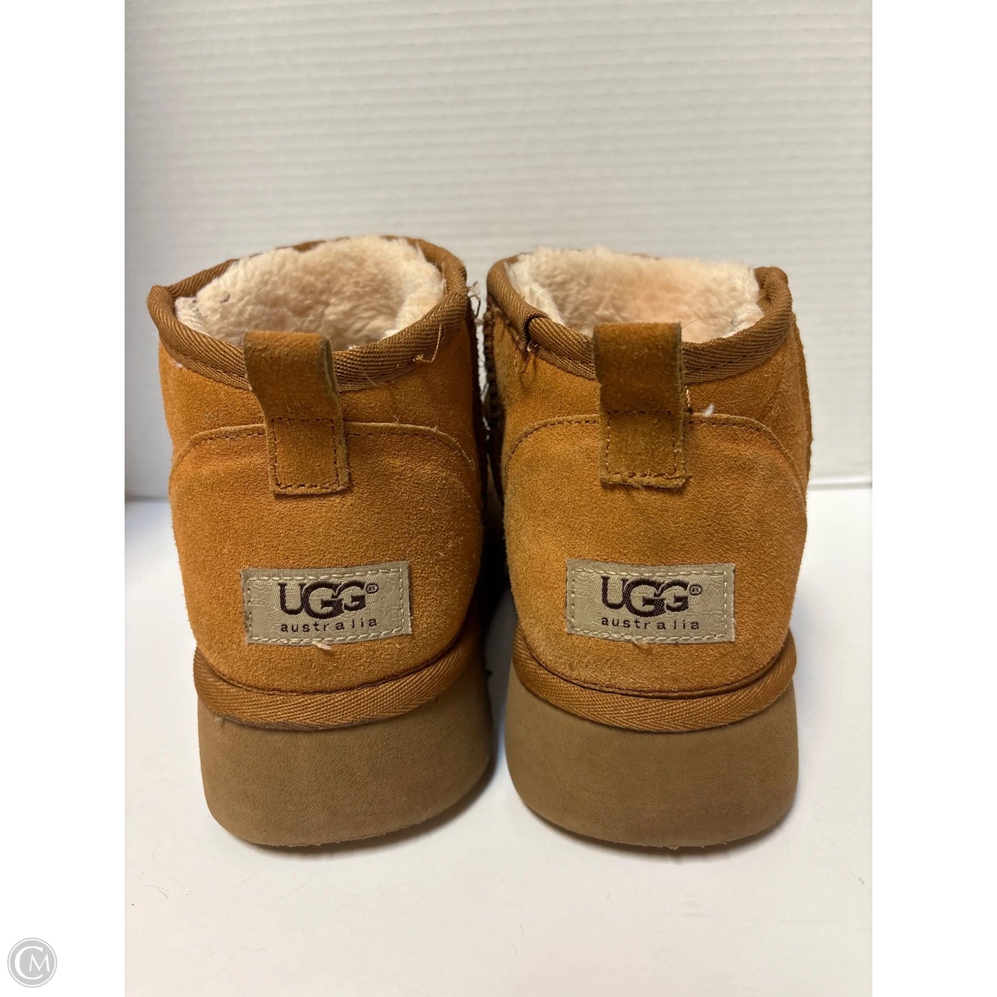 Boots Designer By Ugg In Brown, Size: 9