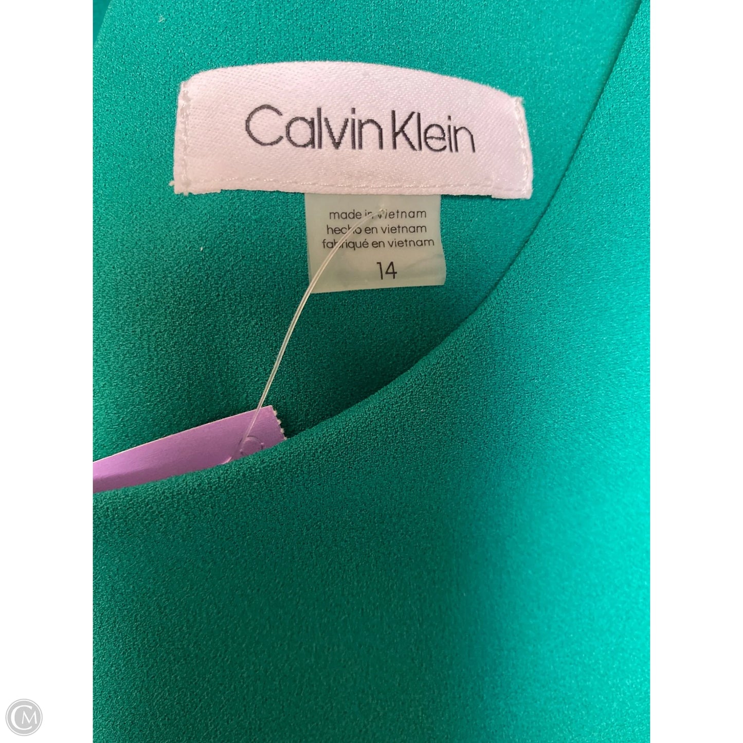 Dress Casual Maxi By Calvin Klein In Green, Size: L