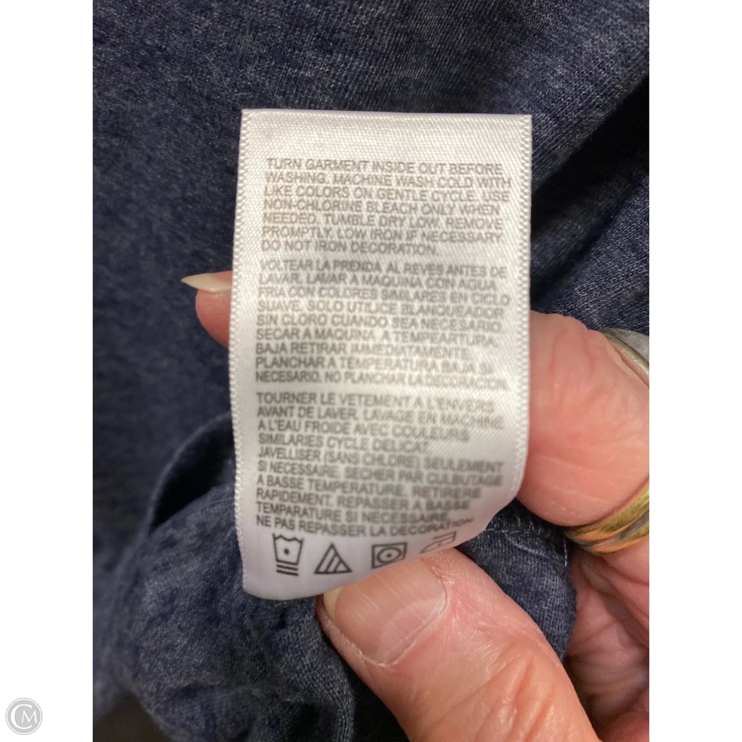 Top Long Sleeve By Nhl In Grey, Size: L