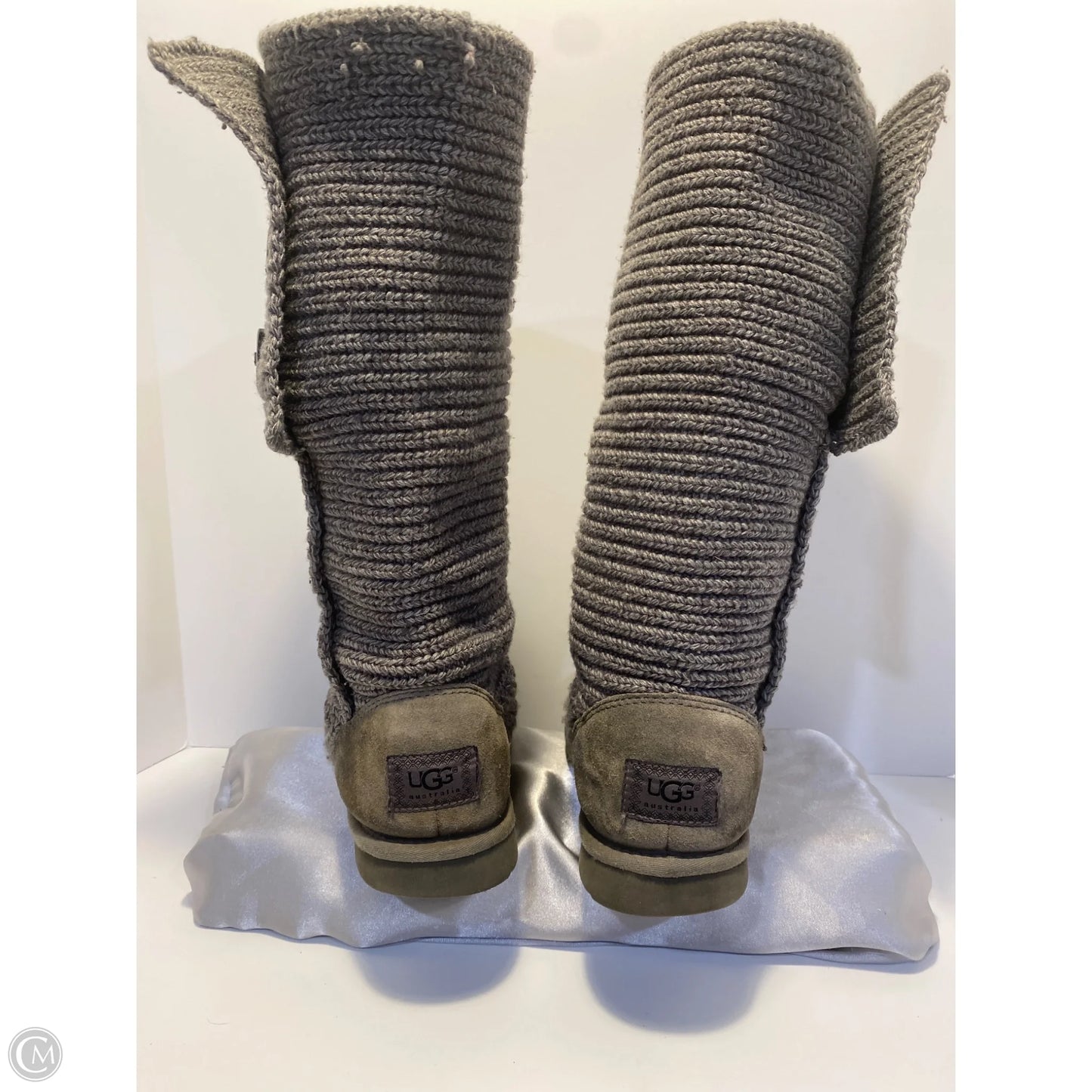 Boots Designer By Ugg In Grey, Size: 9