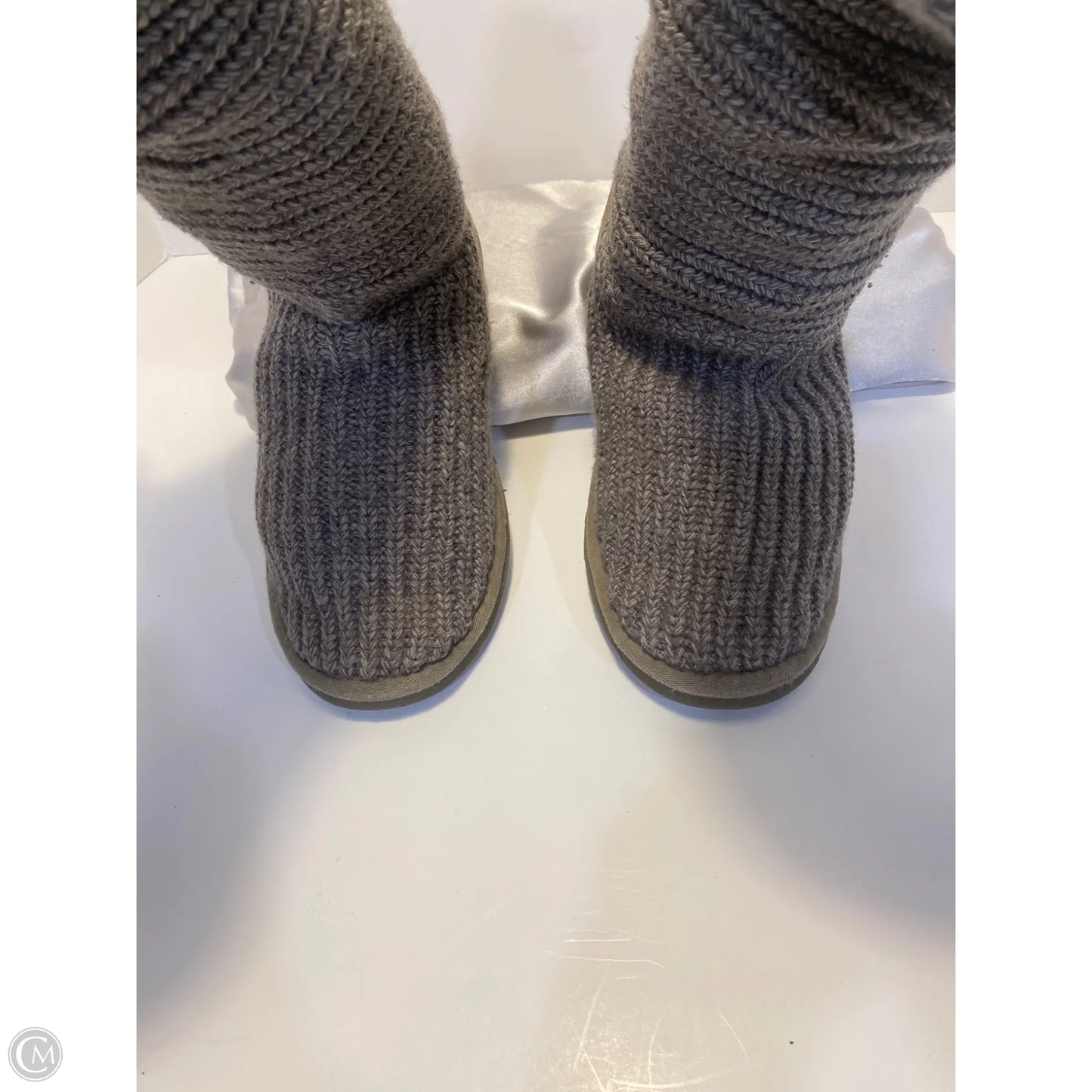 Boots Designer By Ugg In Grey, Size: 9