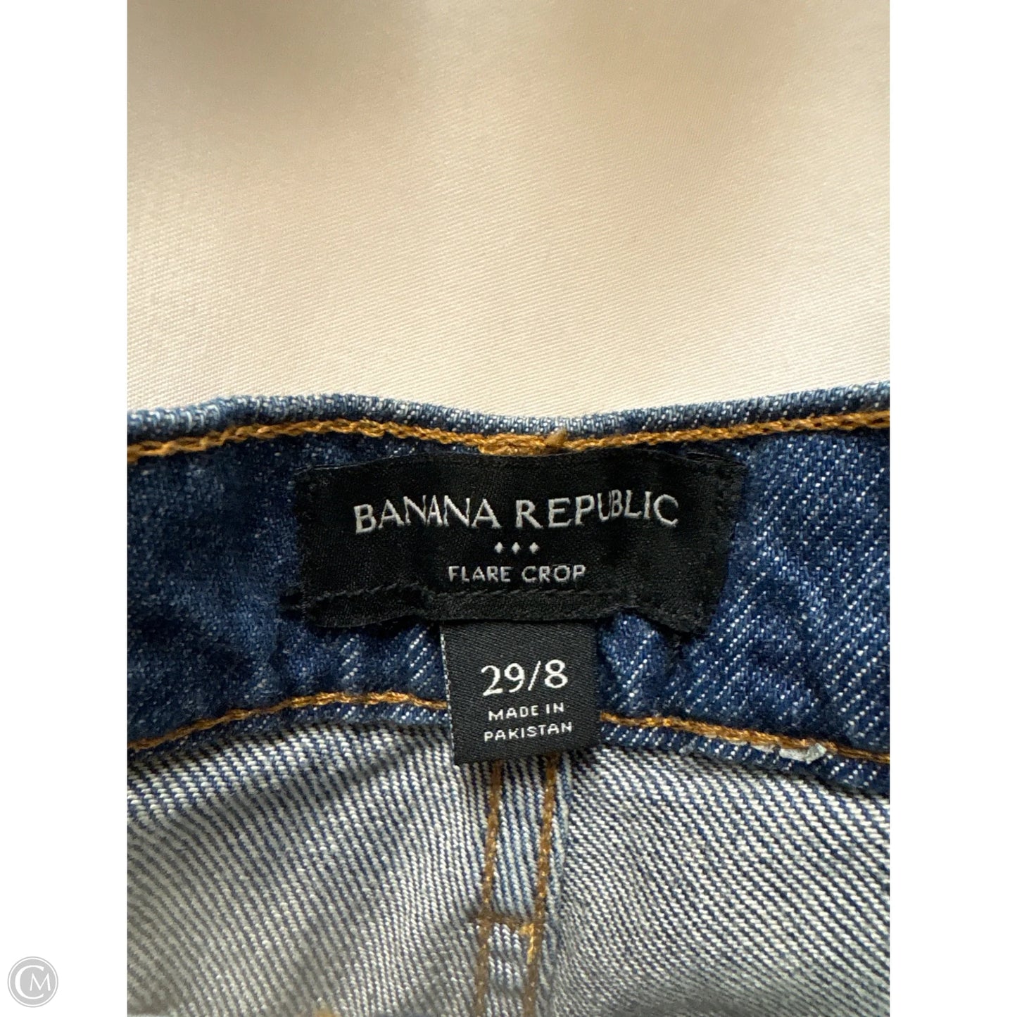 Jeans Straight By Banana Republic In Blue Denim, Size: 8