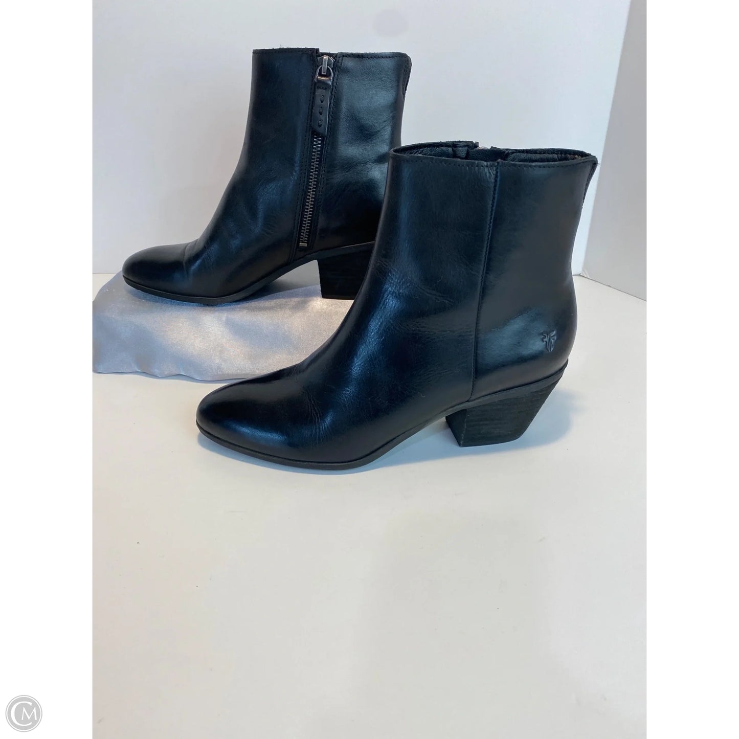 Boots Designer By Frye In Black, Size: 8