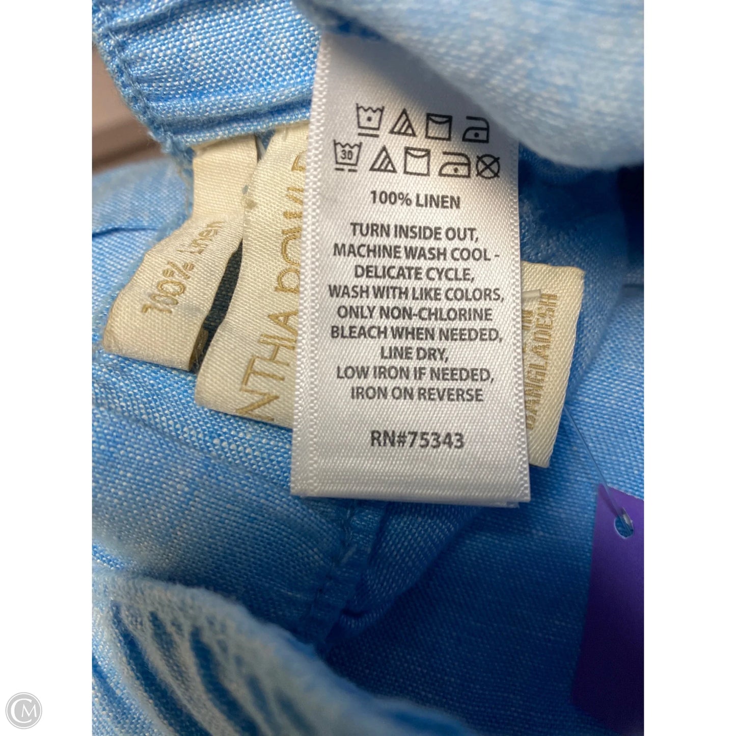 Pants Linen By Cynthia Rowley In Blue, Size: S