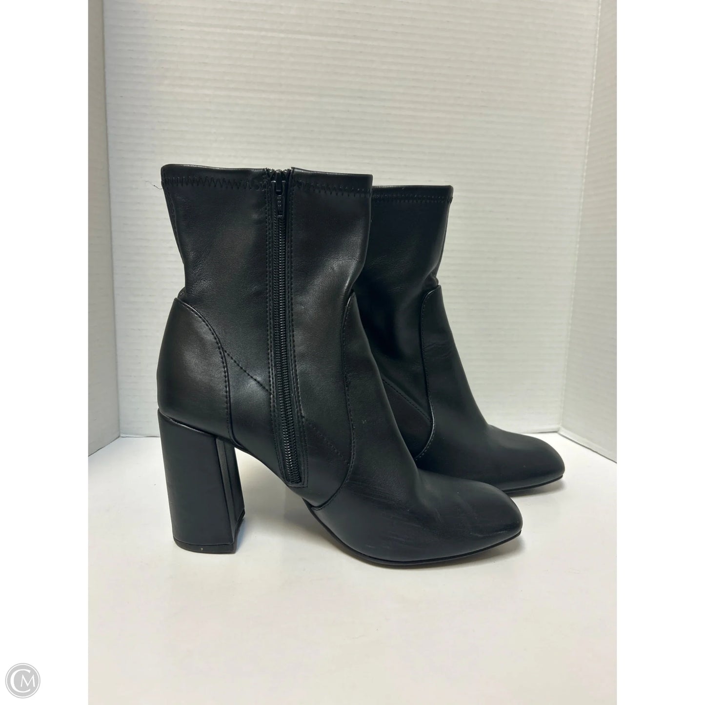 Boots Ankle Heels By Clothes Mentor In Black, Size: 8