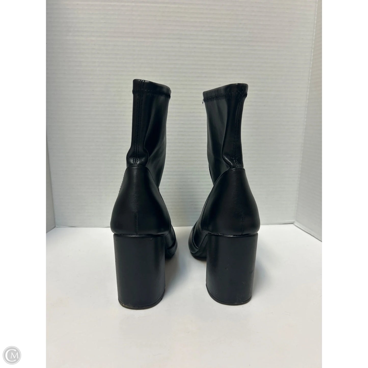 Boots Ankle Heels By Clothes Mentor In Black, Size: 8