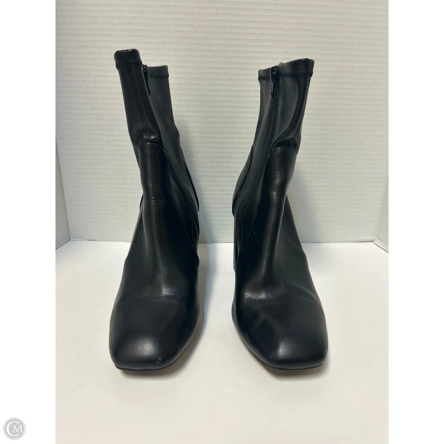 Boots Ankle Heels By Clothes Mentor In Black, Size: 8