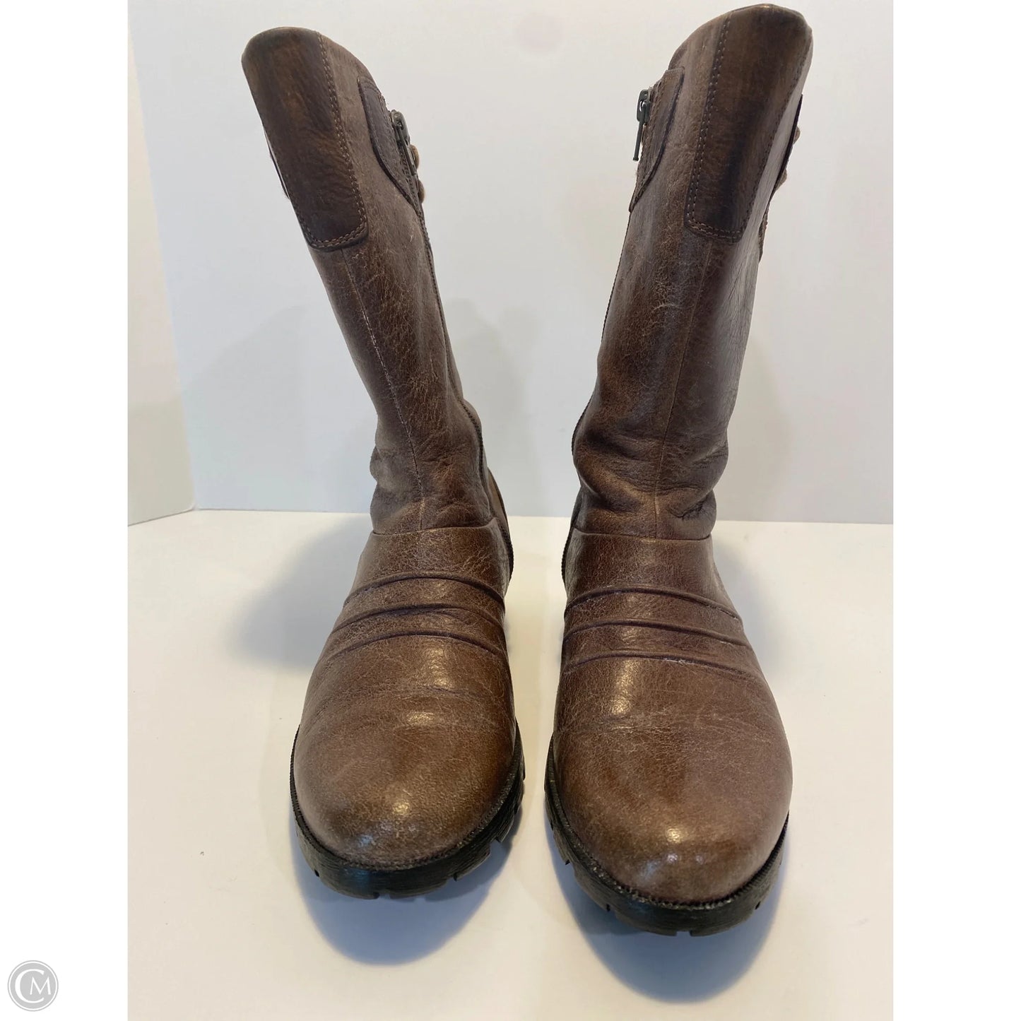 Boots Mid-calf Flats By Merrell In Brown, Size: 6.5