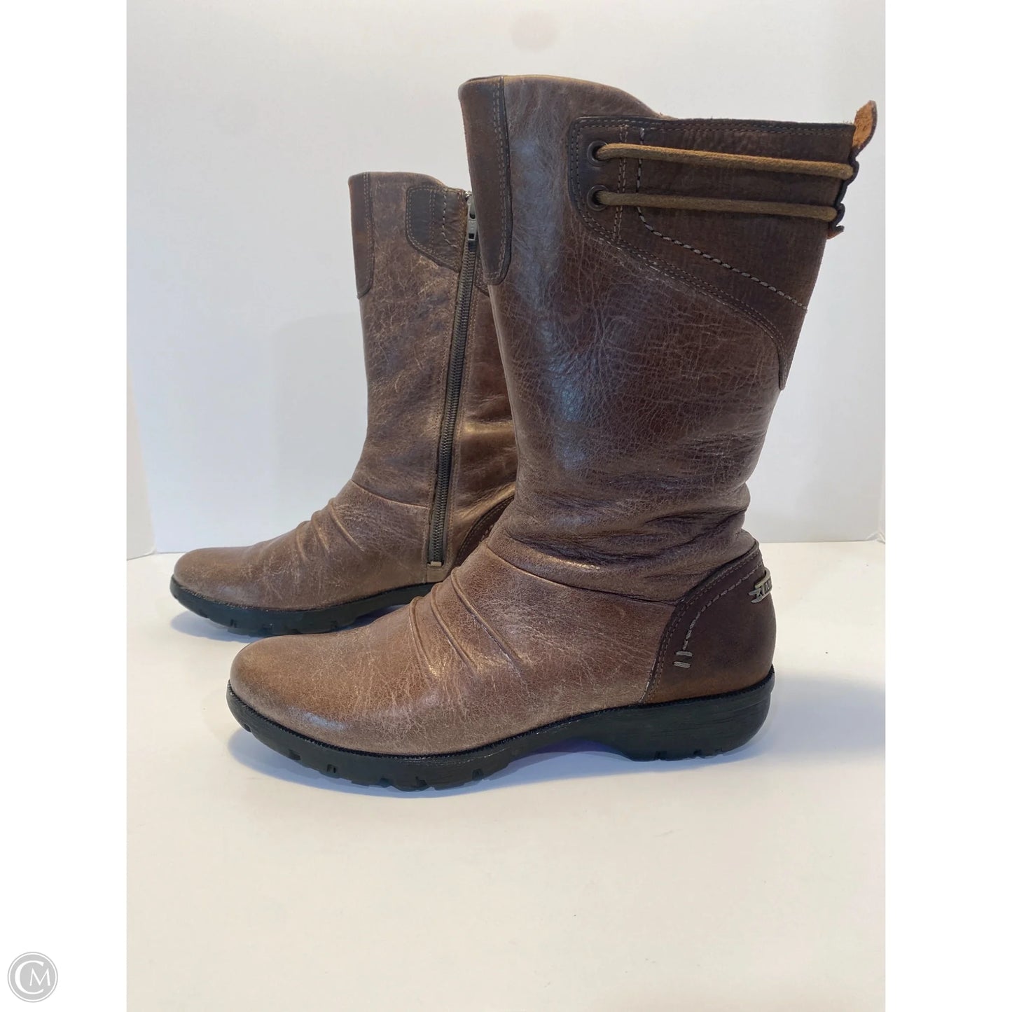 Boots Mid-calf Flats By Merrell In Brown, Size: 6.5