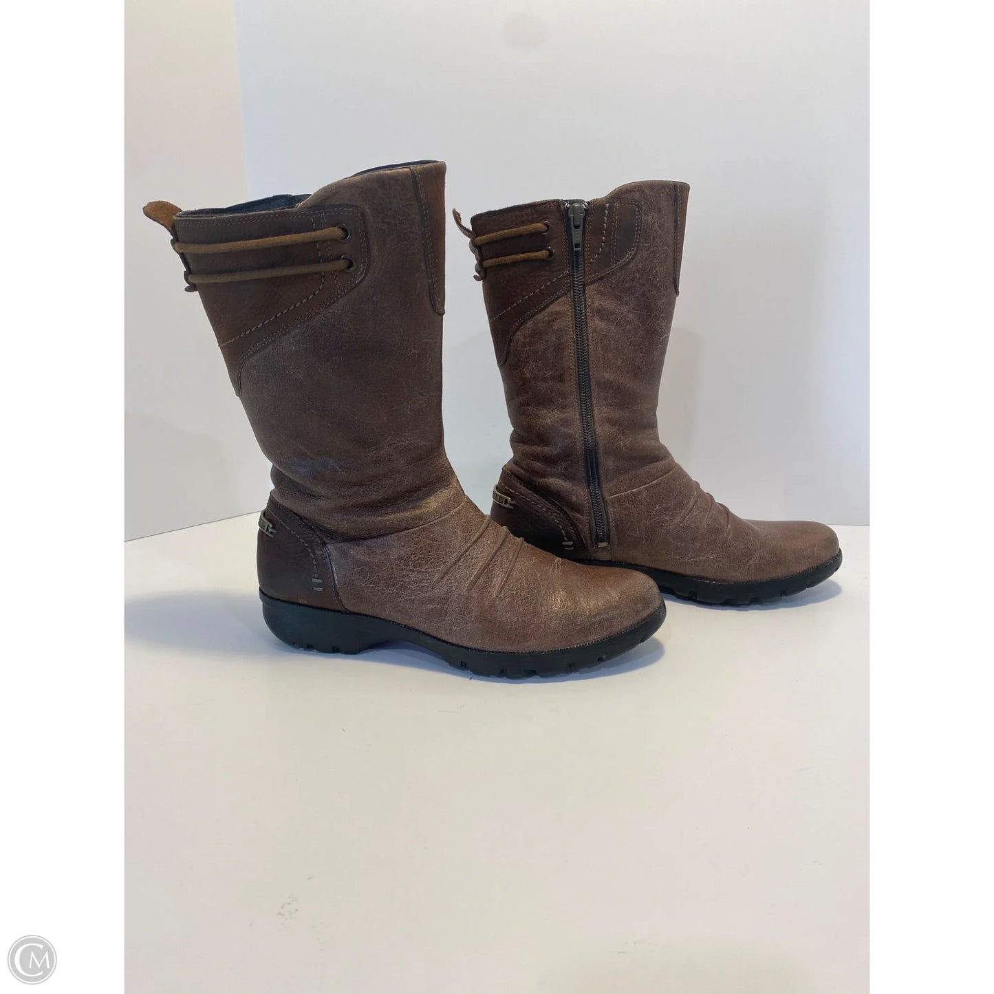 Boots Mid-calf Flats By Merrell In Brown, Size: 6.5