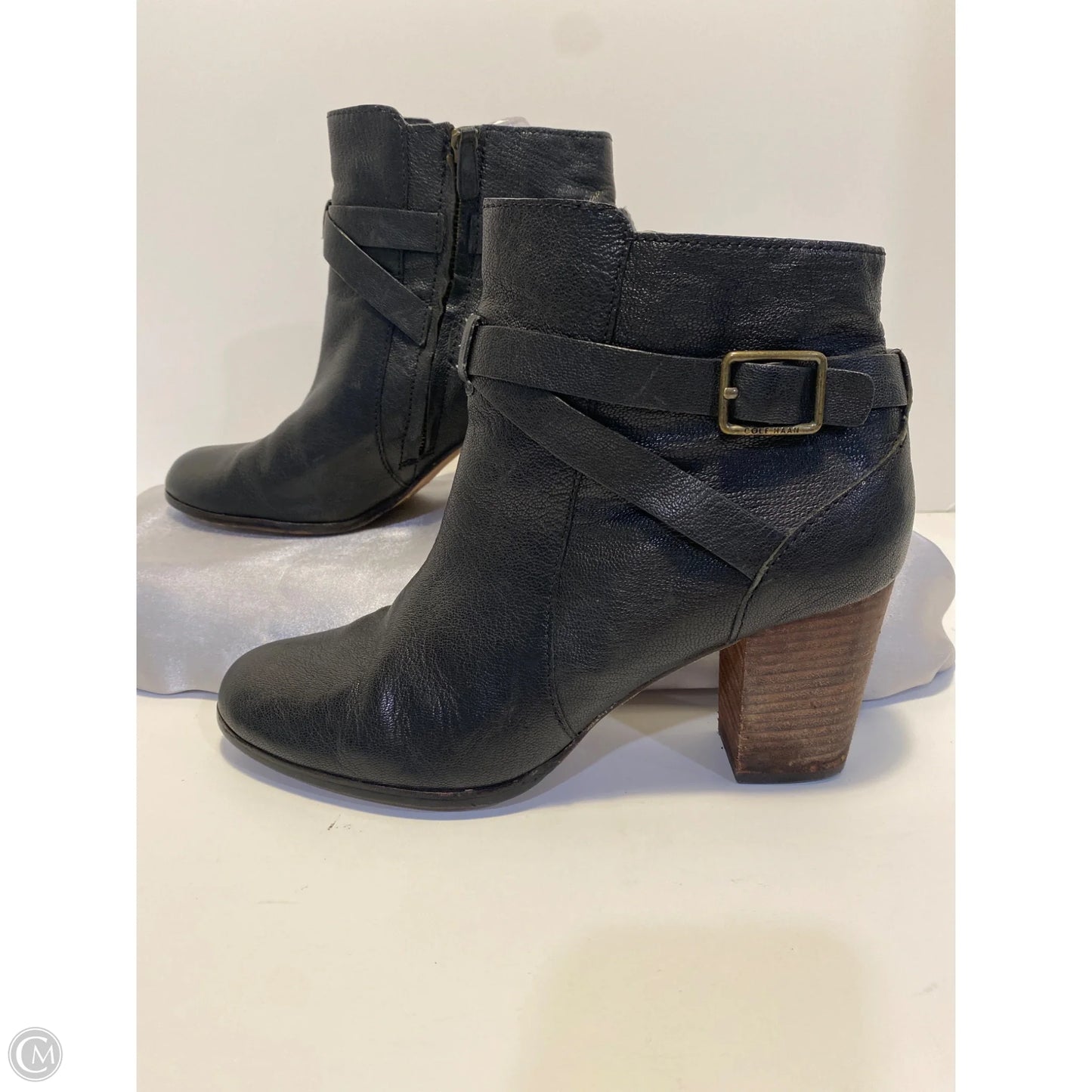 Boots Ankle Heels By Cole-haan In Black, Size: 9