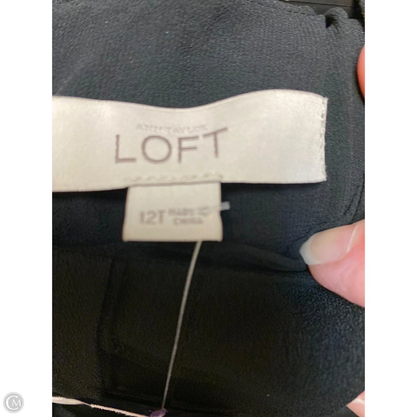 Dress Casual Midi By Loft In Black, Size: L