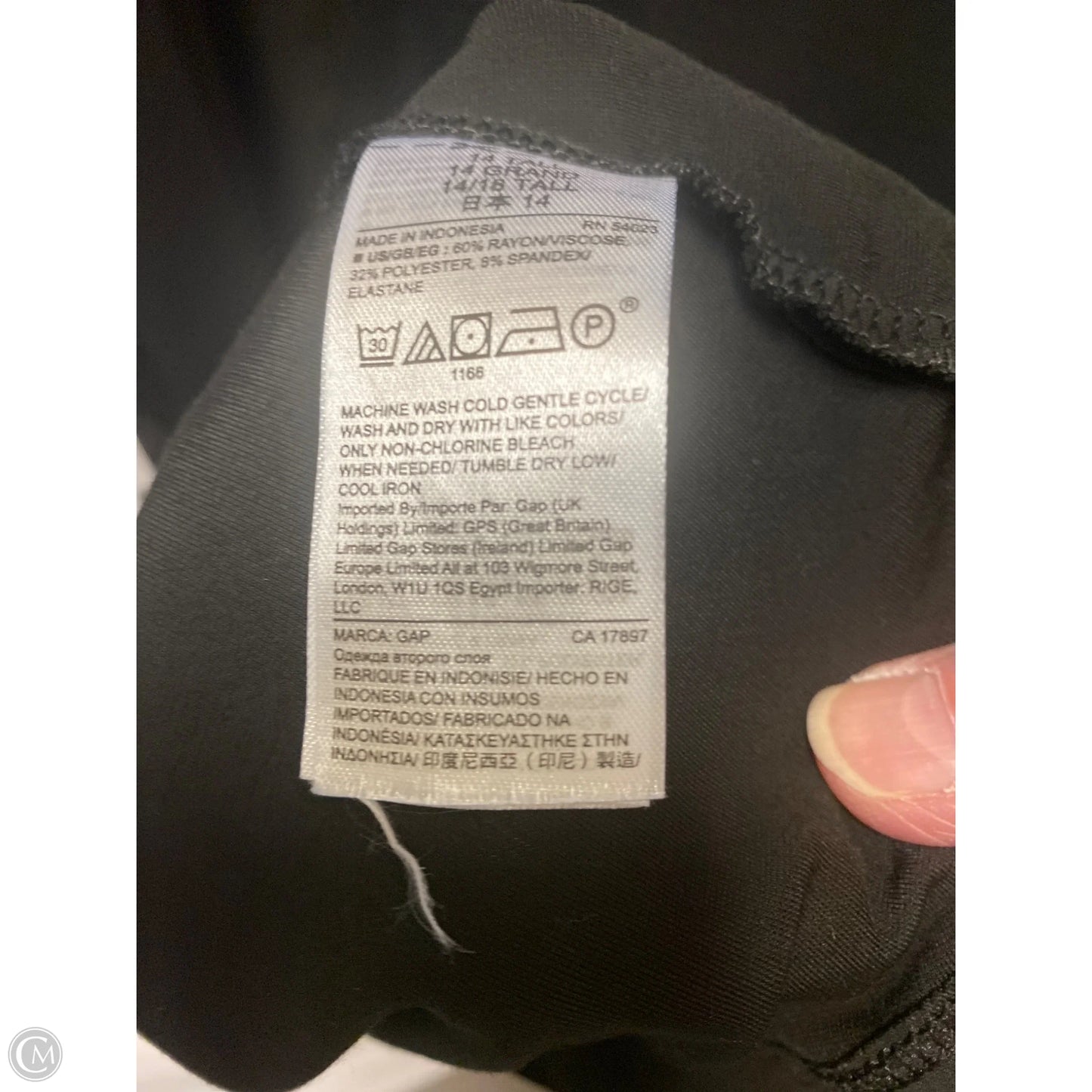 Dress Casual Maxi By Gap In Black, Size: L