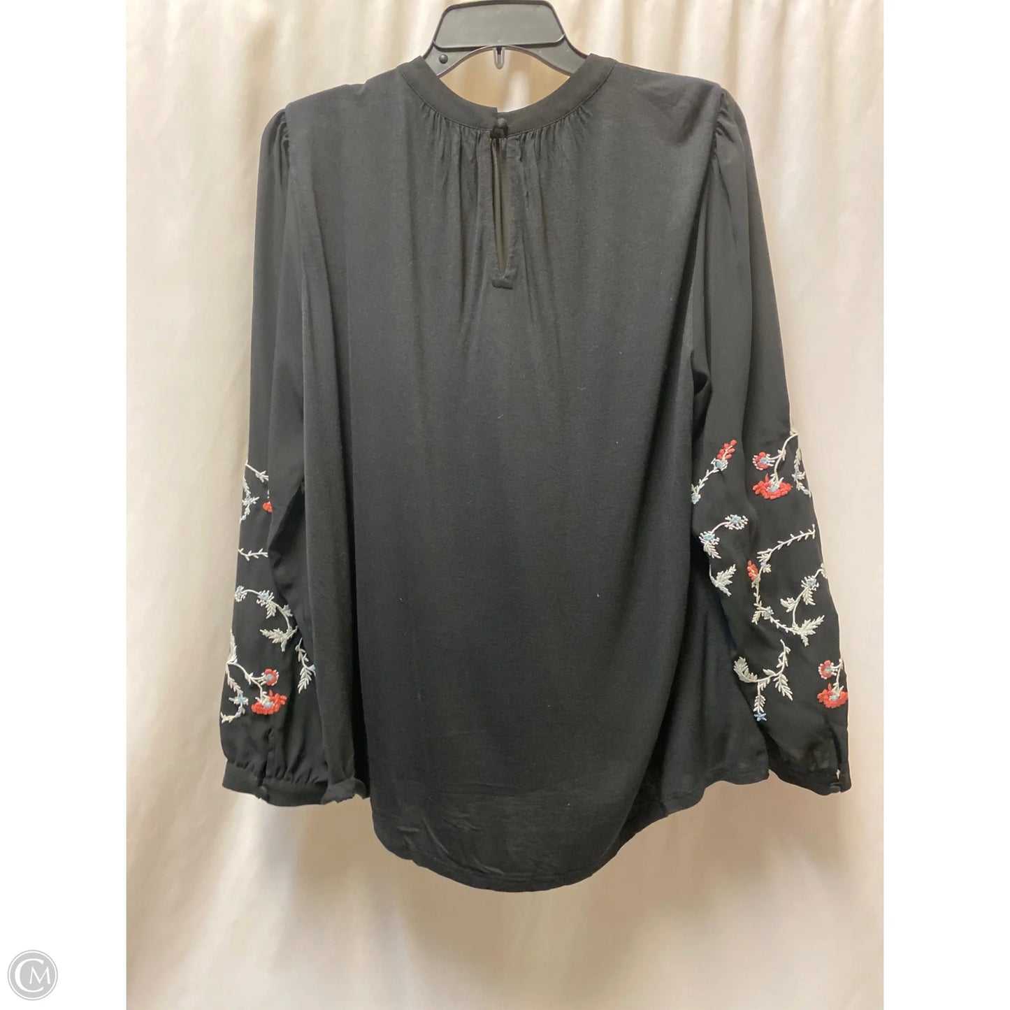 Top Long Sleeve By Loft In Black, Size: L