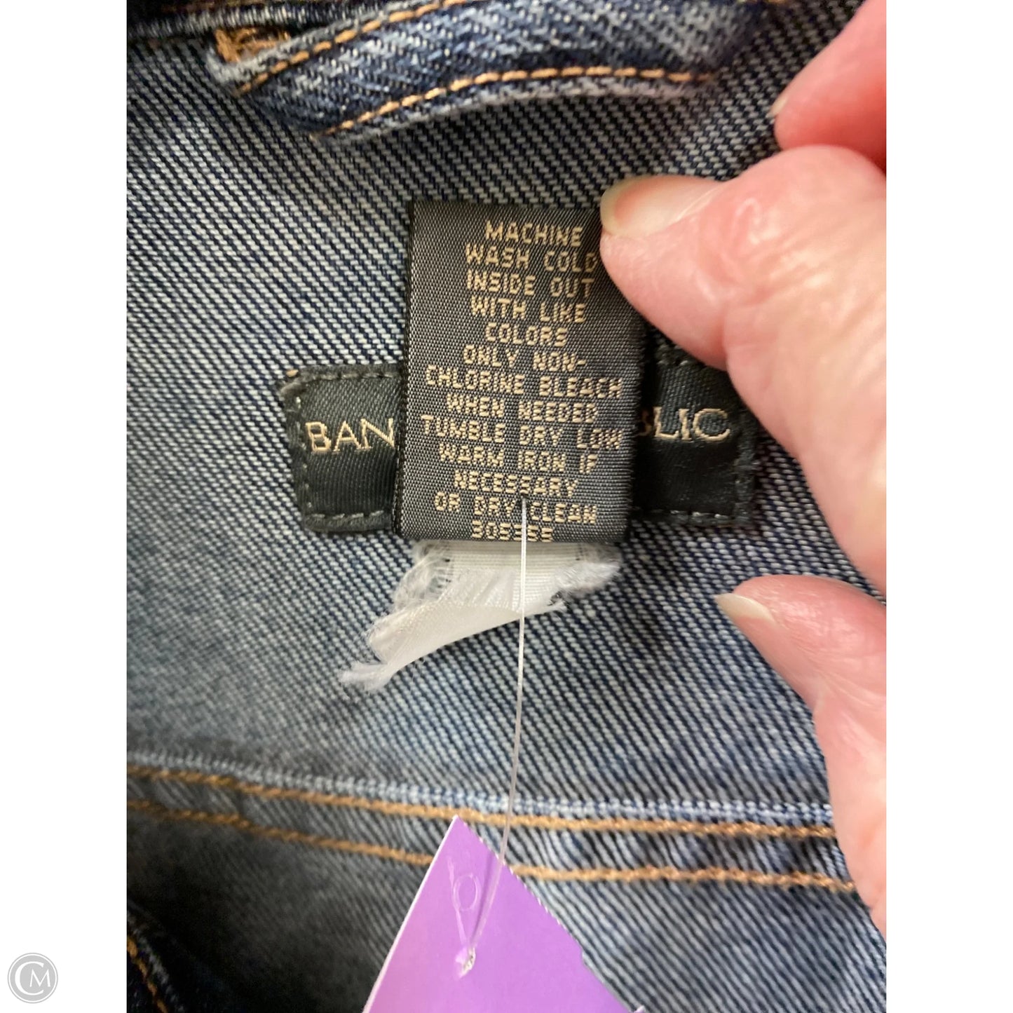 Jacket Denim By Banana Republic In Blue Denim, Size: Xl