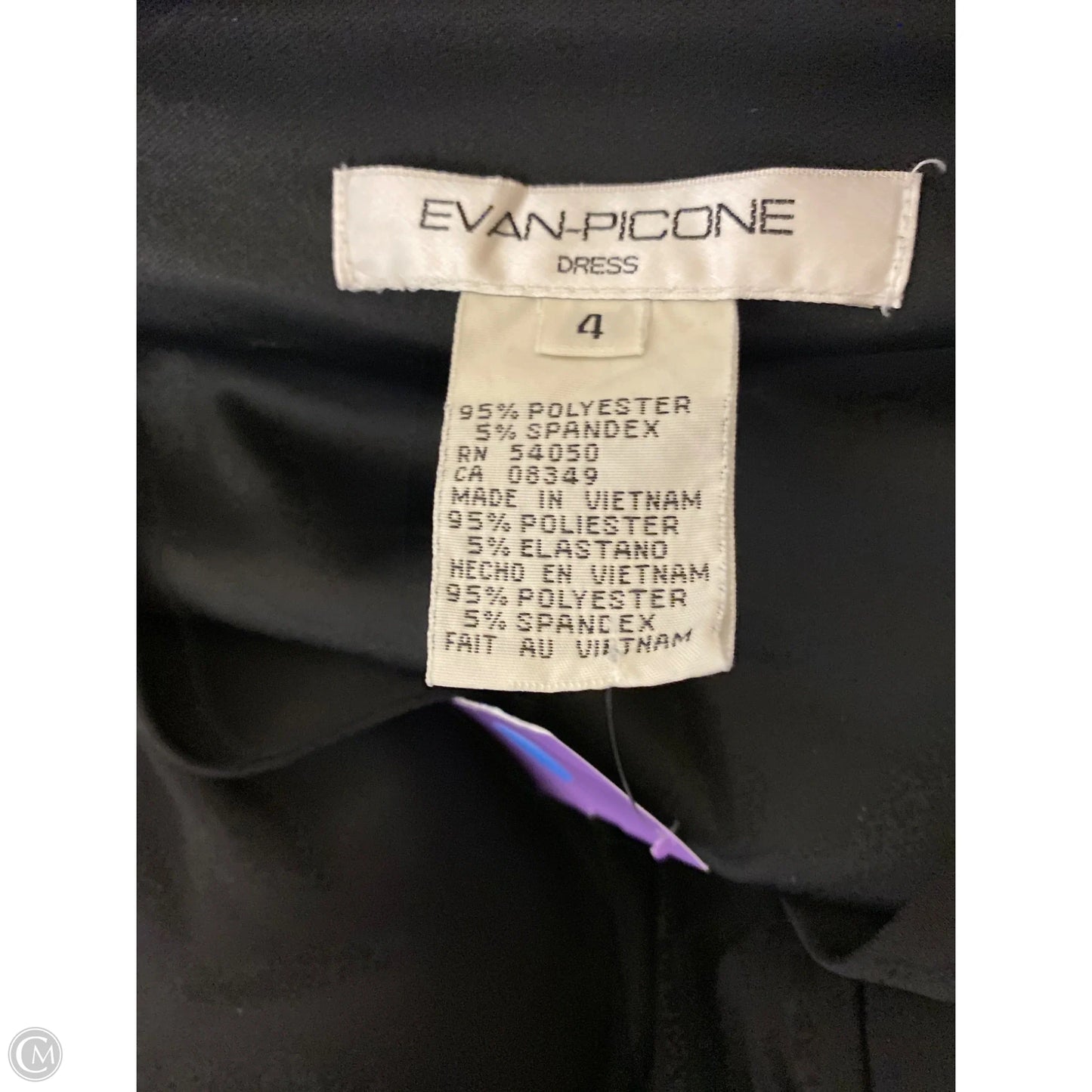 Dress Casual Midi By Evan-picone In Black, Size: S