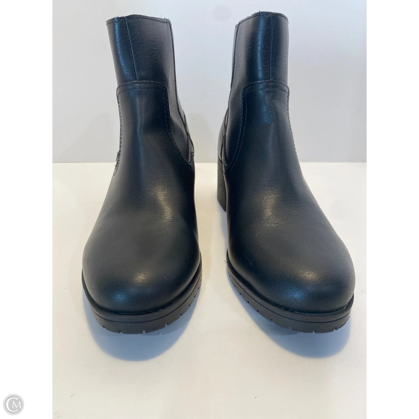Boots Ankle Heels By Clothes Mentor In Black, Size: 9
