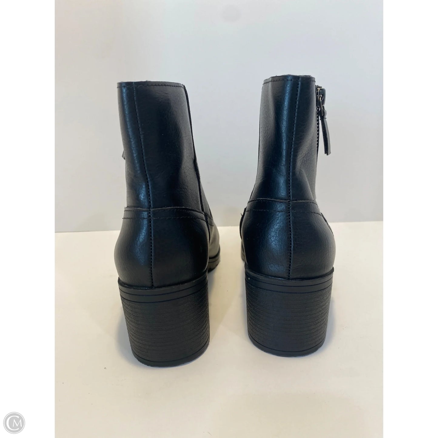 Boots Ankle Heels By Clothes Mentor In Black, Size: 9