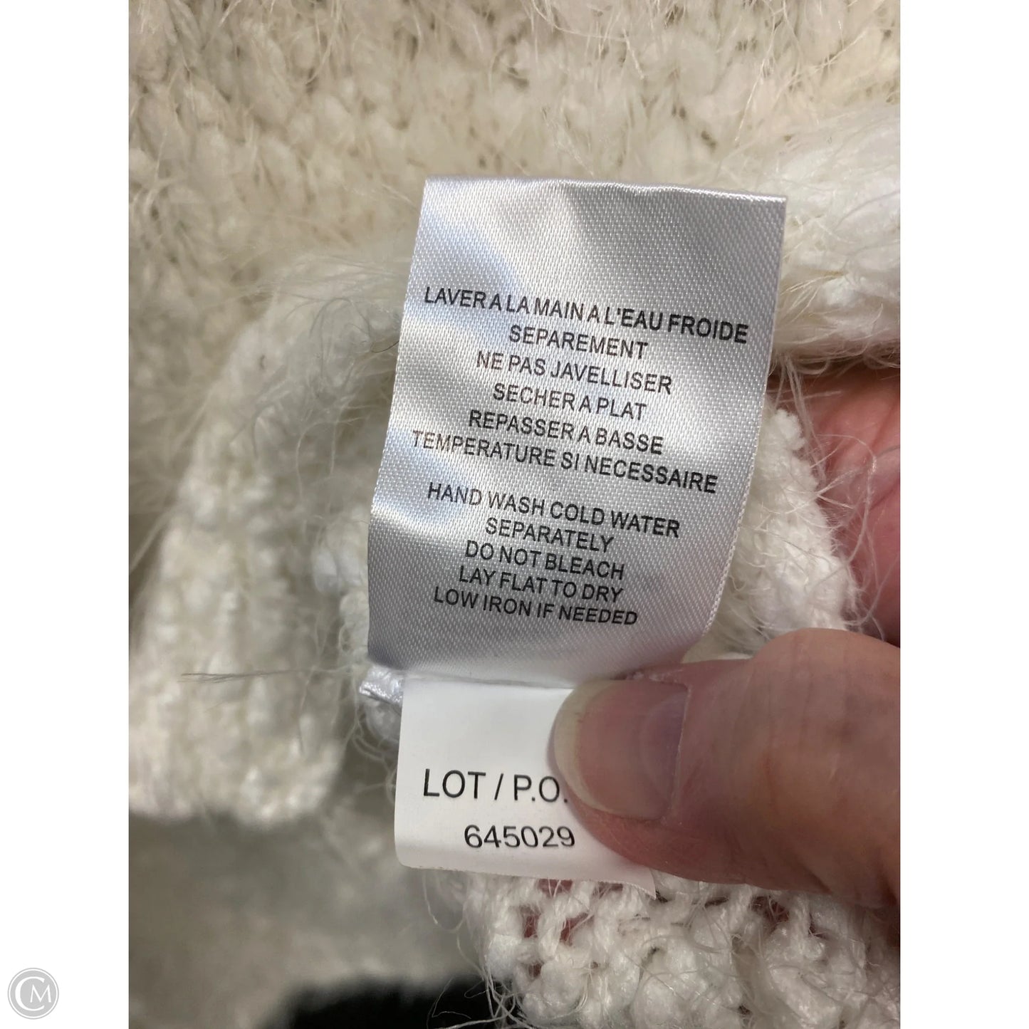 Sweater By Tribal In White, Size: L