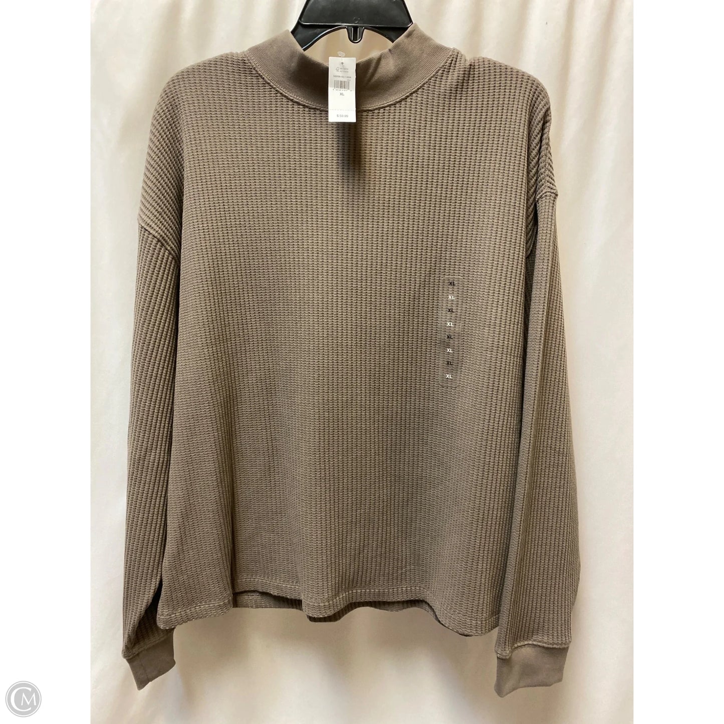 Top Long Sleeve By Gap In Taupe, Size: Xl