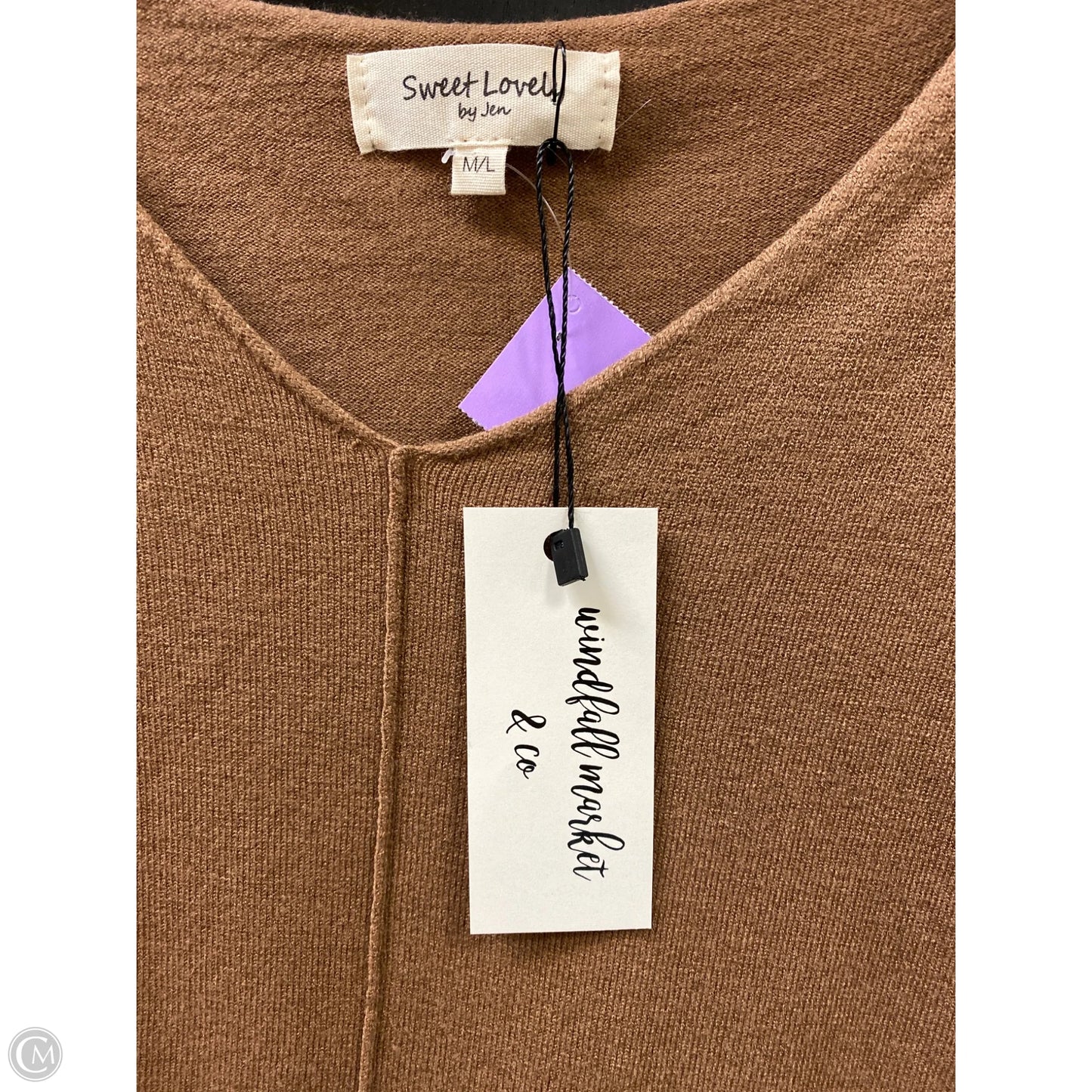 Sweater By Clothes Mentor In Brown, Size: M