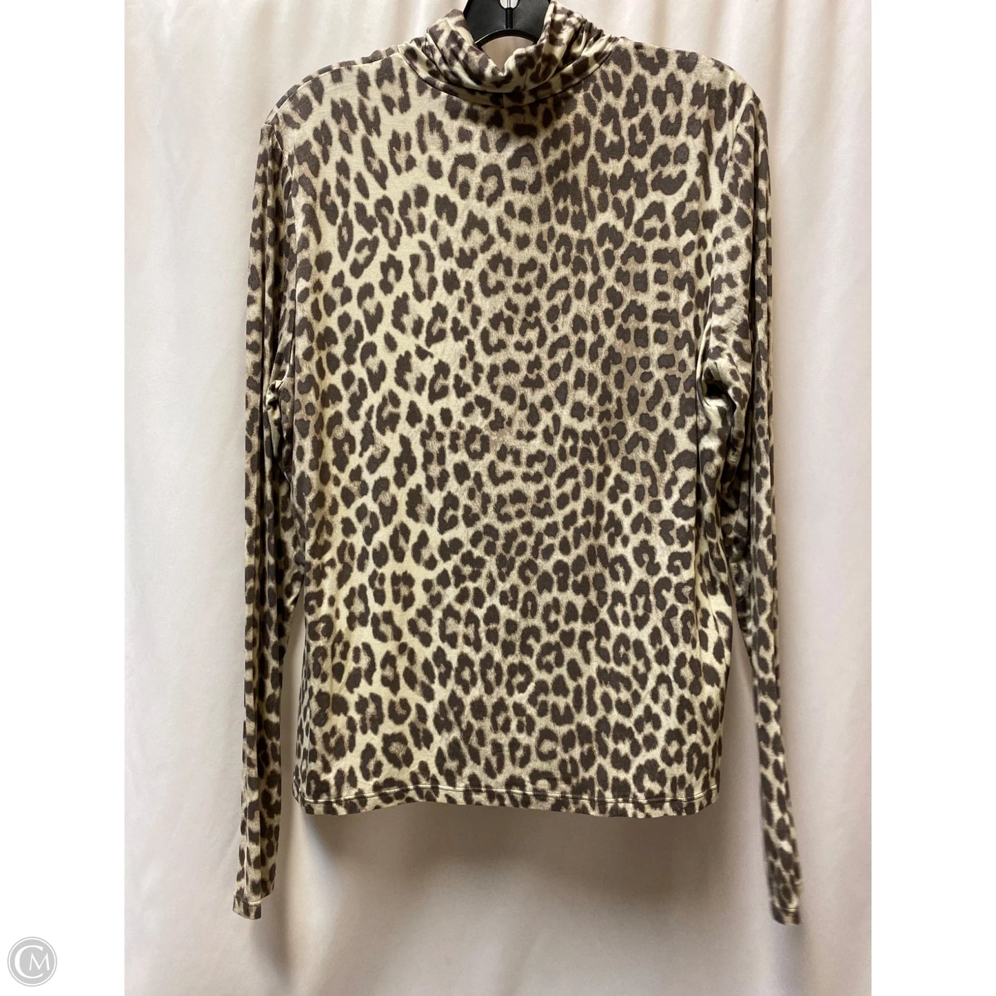 Top Long Sleeve By H&m In Animal Print, Size: Xl