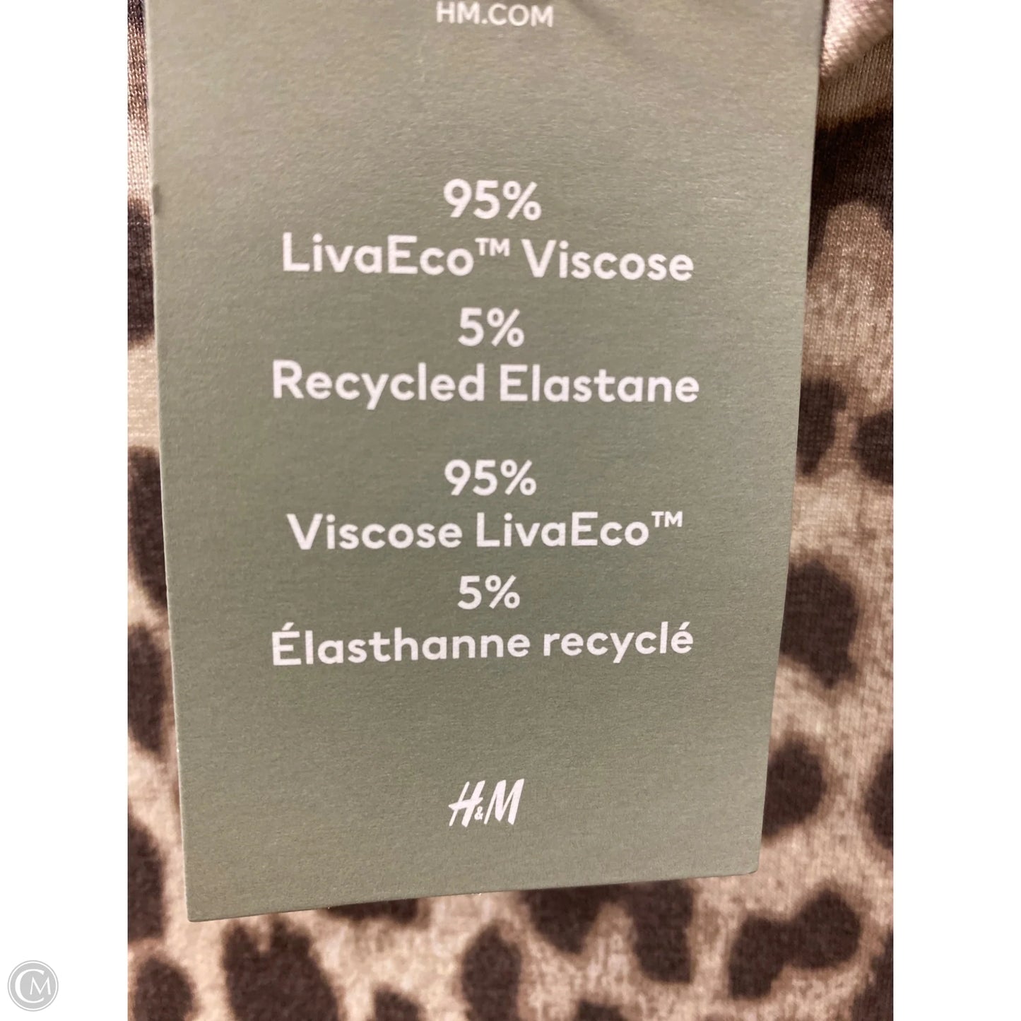 Top Long Sleeve By H&m In Animal Print, Size: Xl