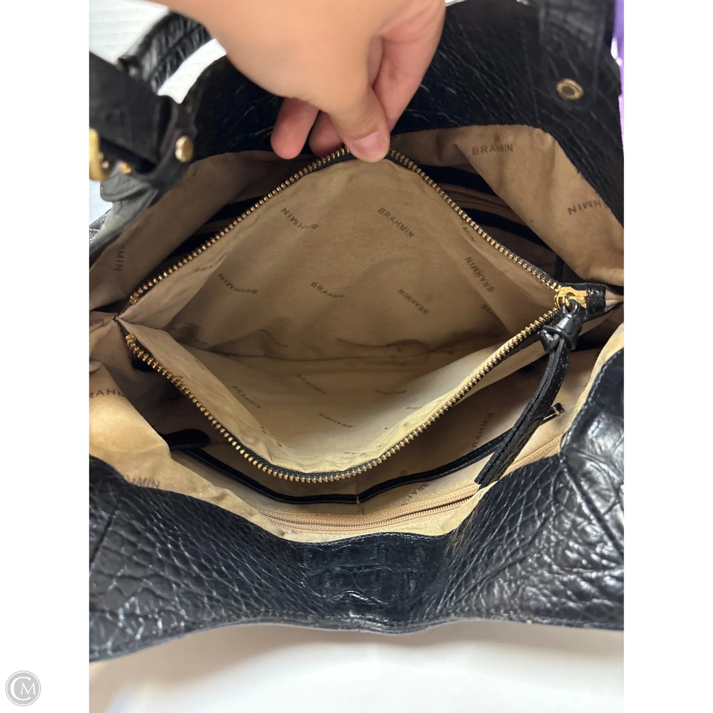 Handbag Designer By Brahmin, Size: Medium