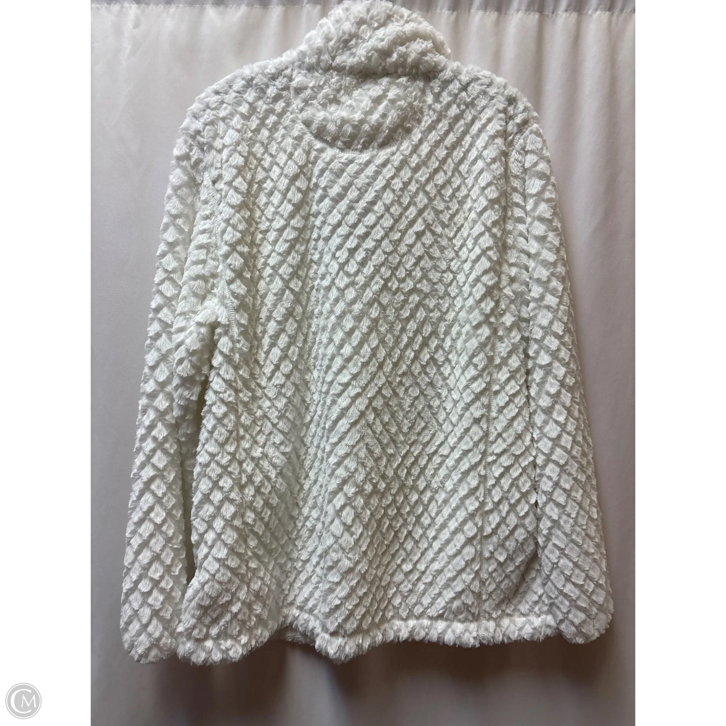 Jacket Faux Fur & Sherpa By Simply Southern In White, Size: L