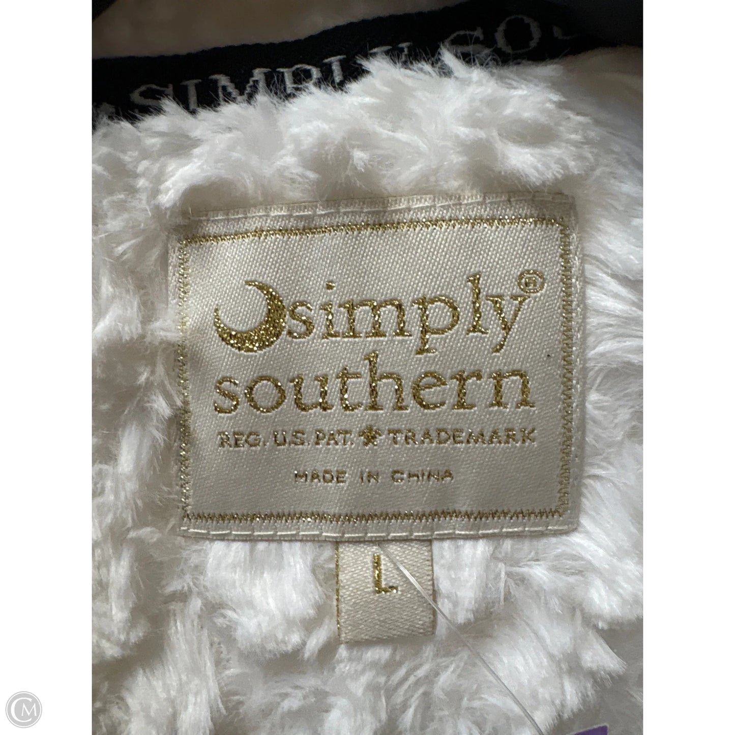 Jacket Faux Fur & Sherpa By Simply Southern In White, Size: L