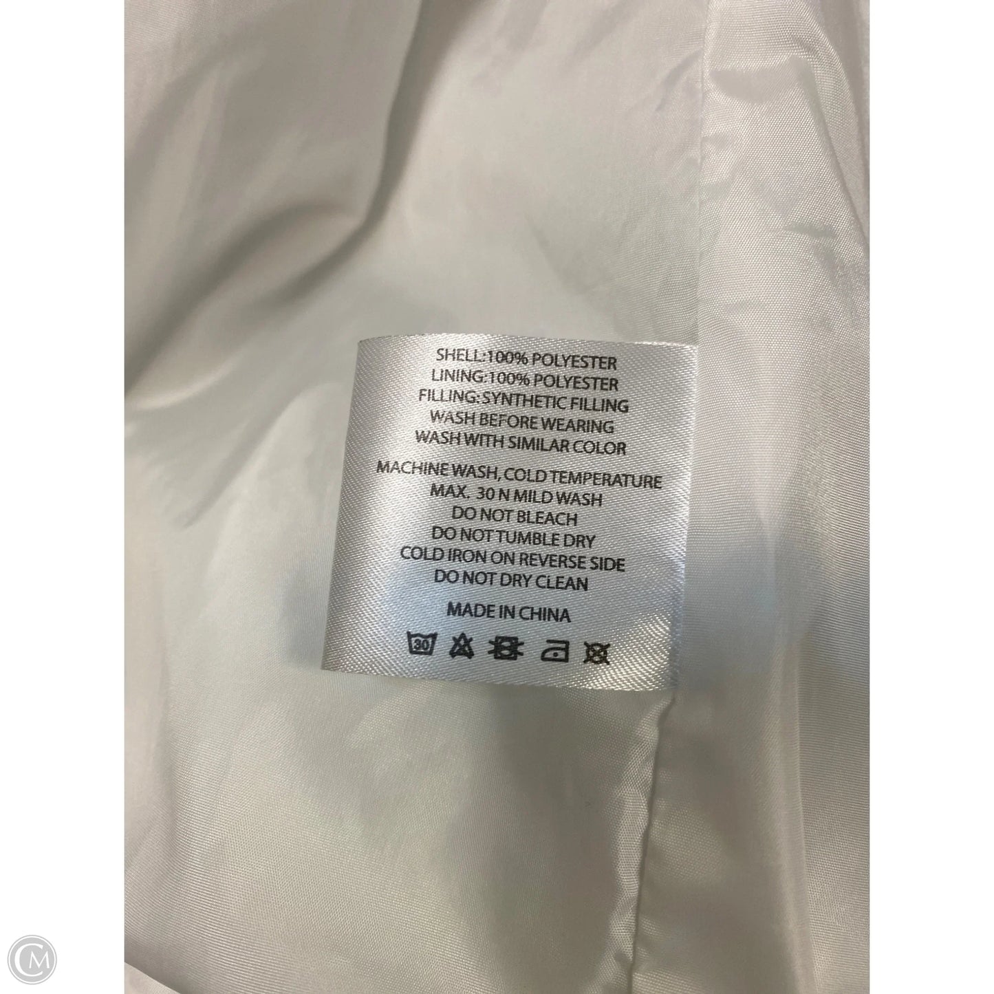 Coat Puffer & Quilted By Zyia In White, Size: M