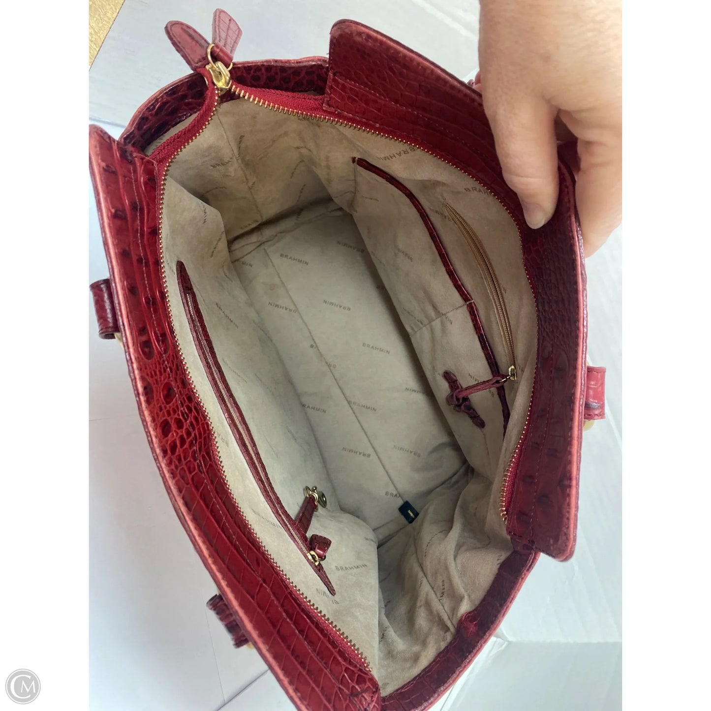 Handbag Designer By Brahmin, Size: Large