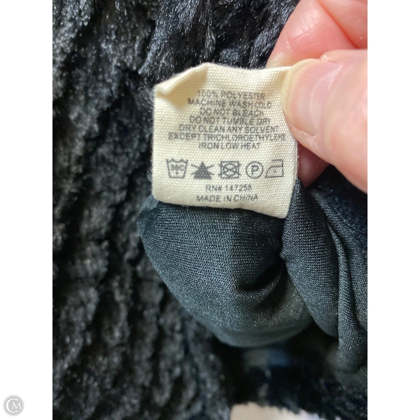 Jacket Faux Fur & Sherpa By Simply Southern In Black, Size: S