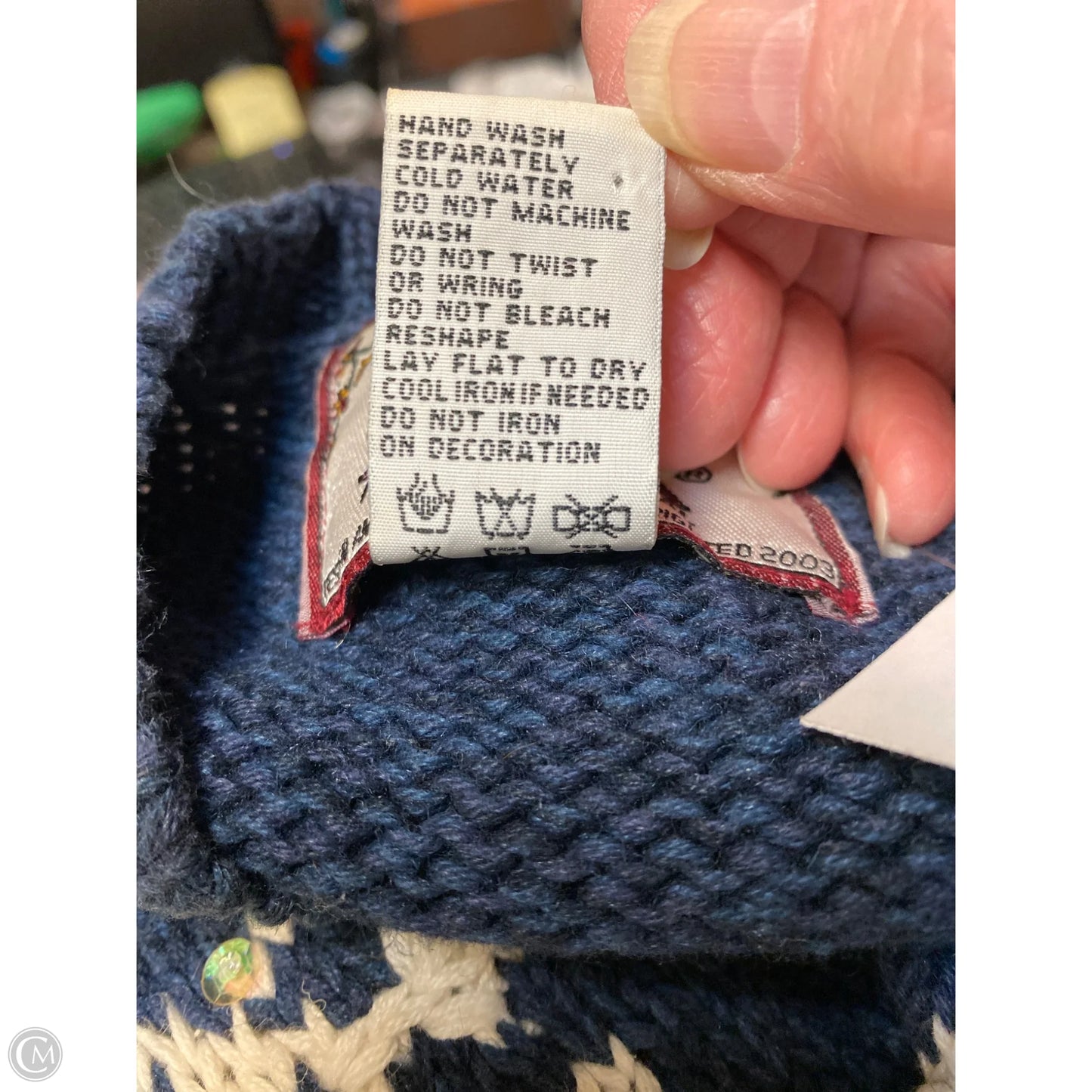 Sweater By Tiara In Blue, Size: L