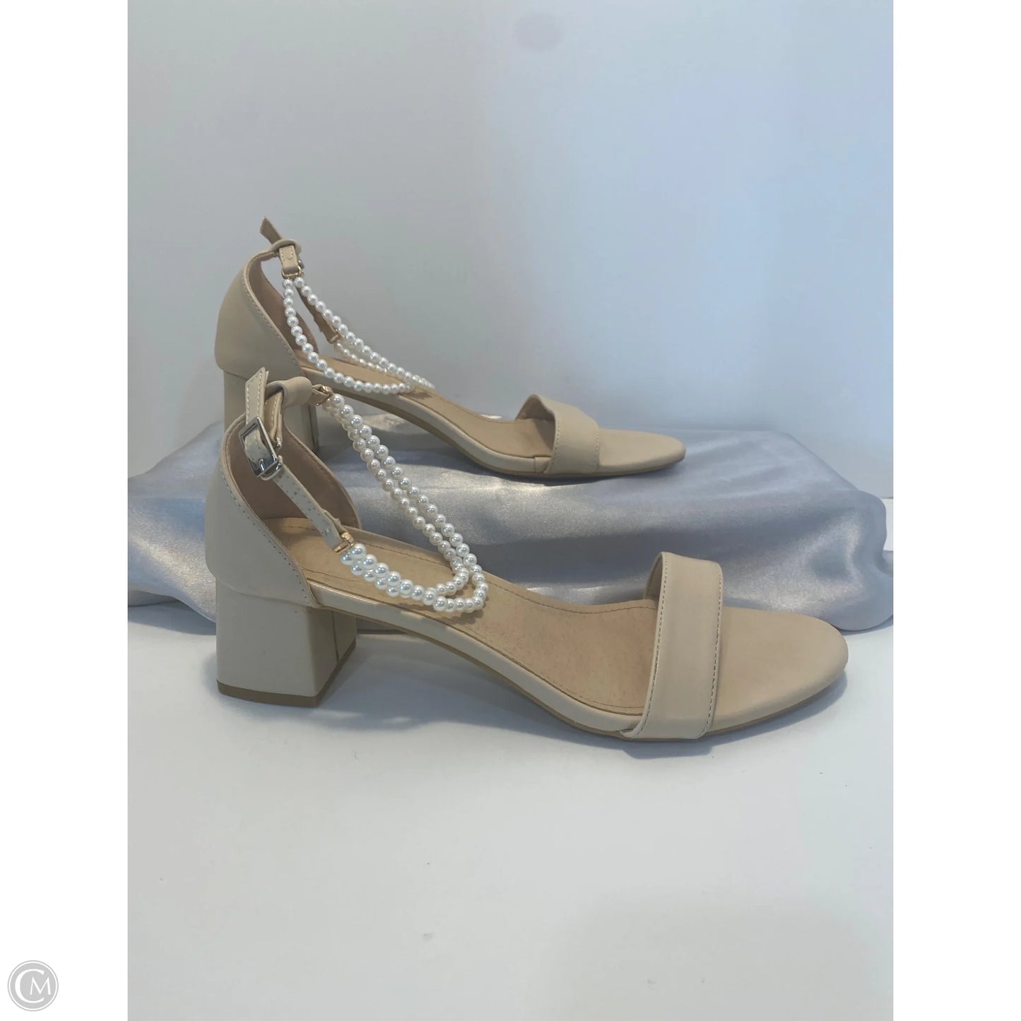 Shoes Heels Block By Clothes Mentor In Tan, Size: 11.5
