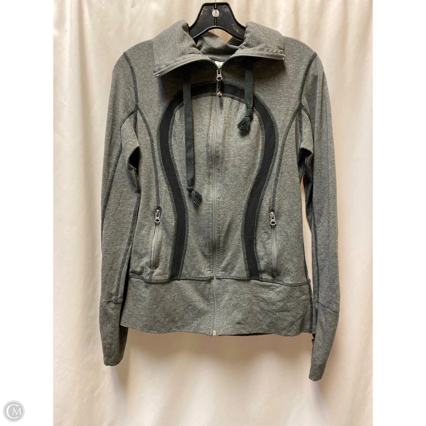 Athletic Sweatshirt Hoodie By Lululemon In Grey, Size: S
