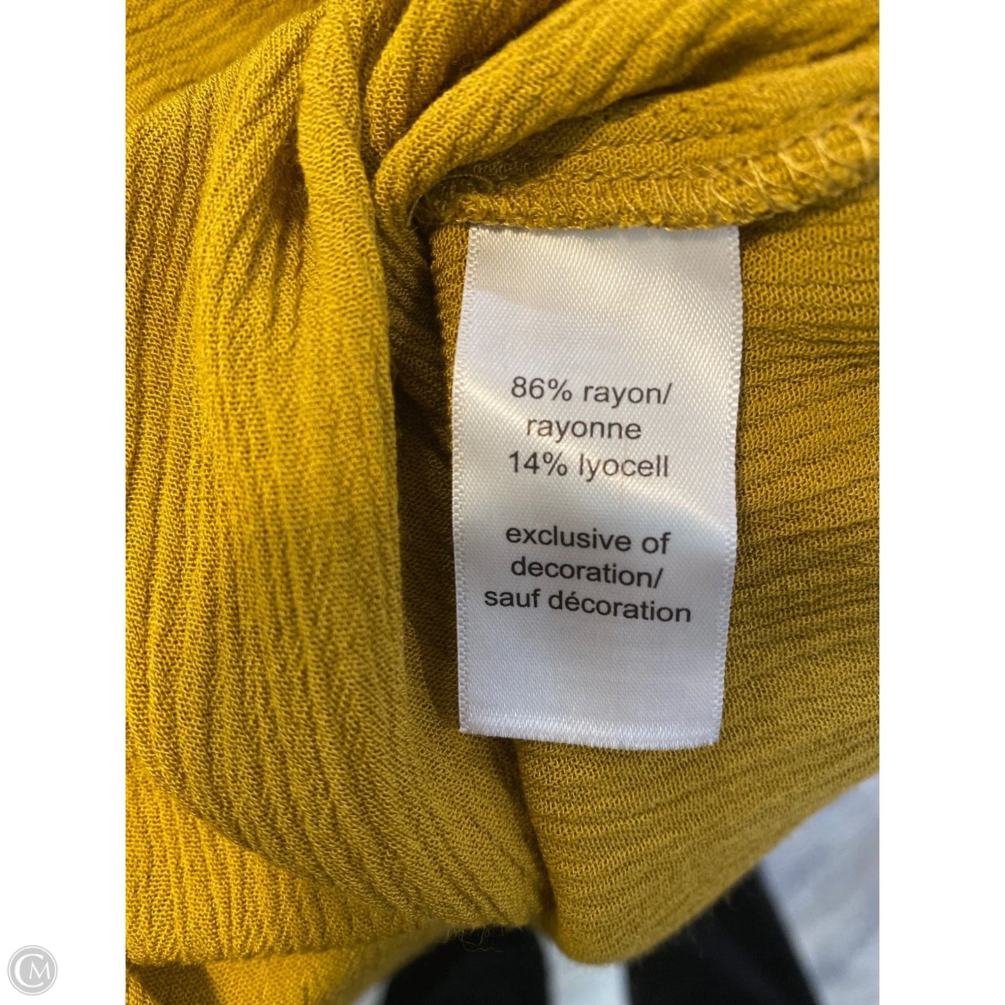 Top Short Sleeve By Maurices In Yellow, Size: L