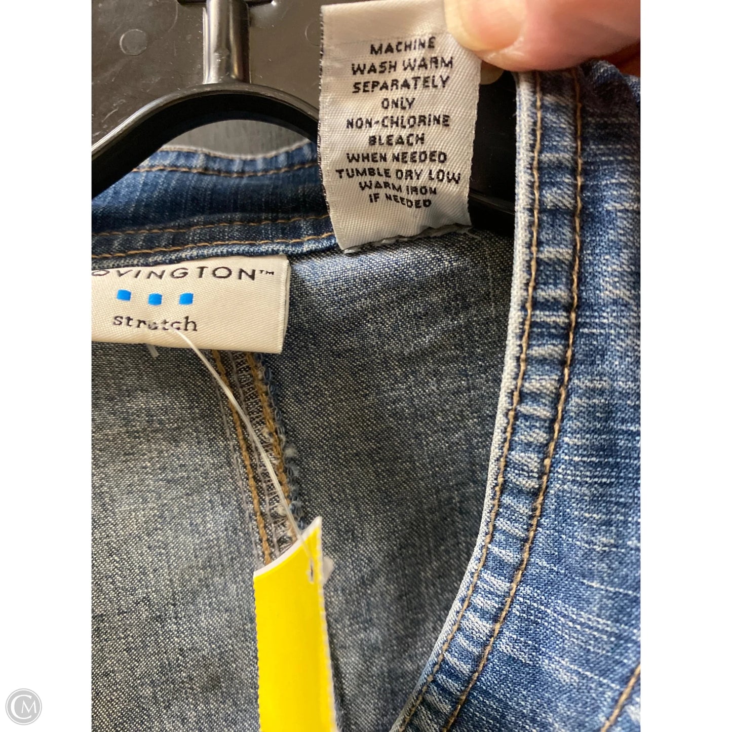 Jacket Denim By Covington In Blue Denim, Size: Xl