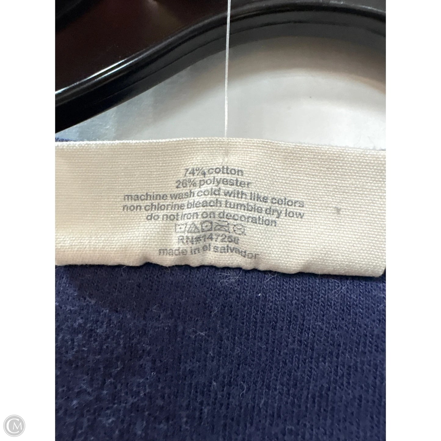 Sweatshirt Crewneck By Simply Southern In Navy, Size: L