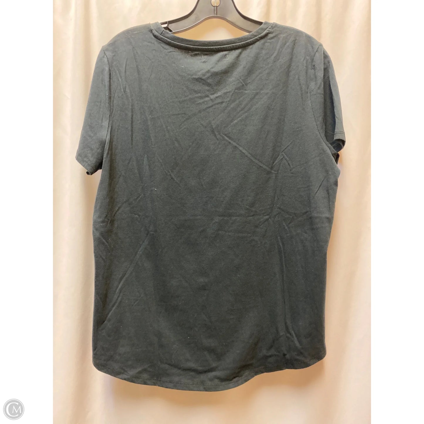 Top Short Sleeve By Maurices In Black, Size: L