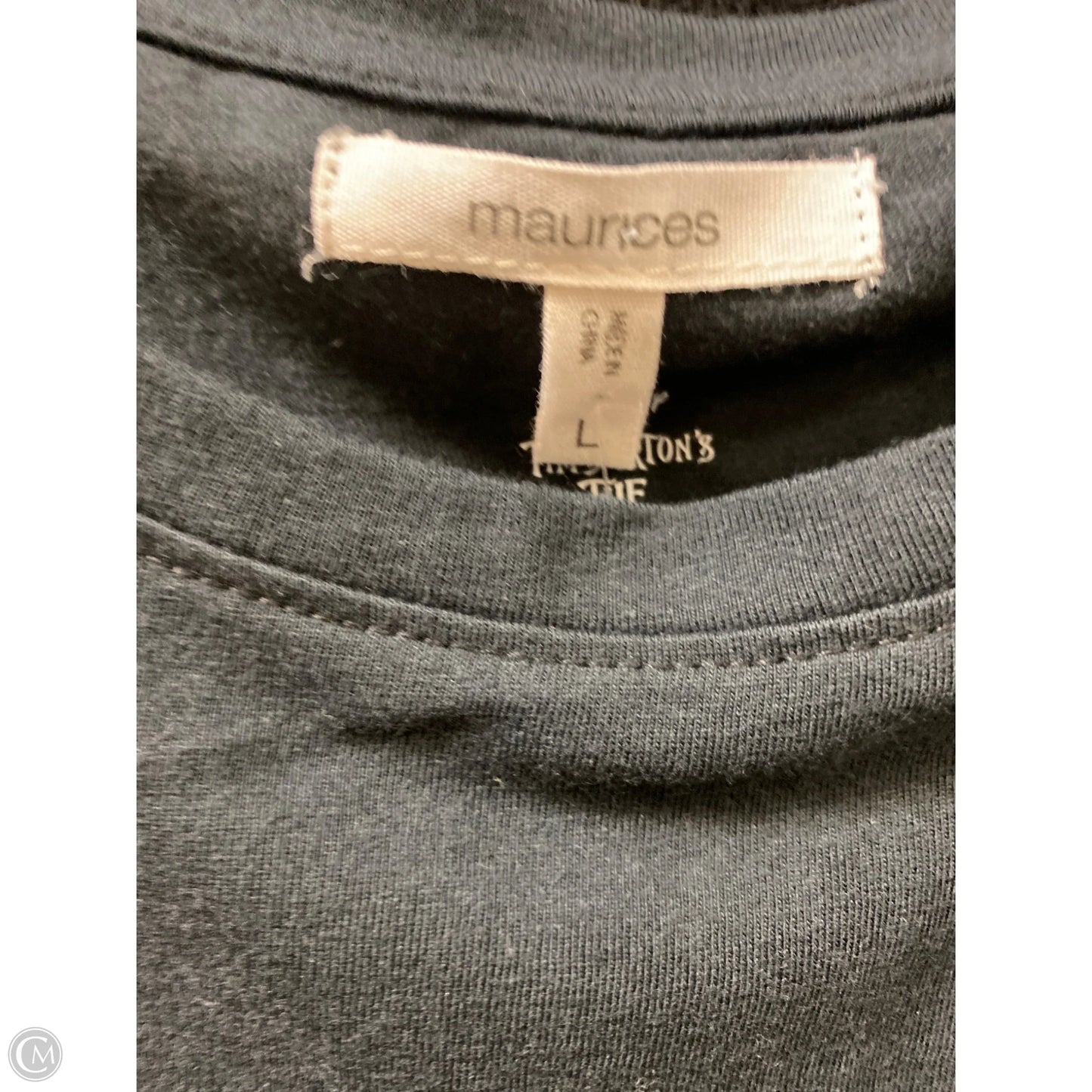 Top Short Sleeve By Maurices In Black, Size: L