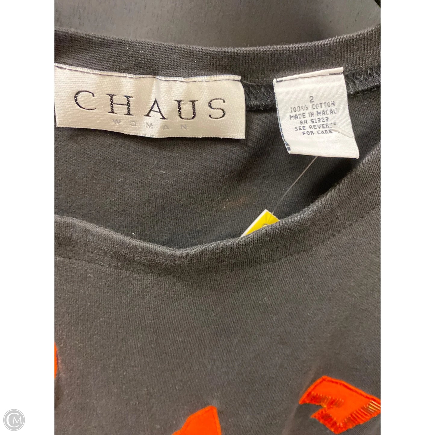 Sweatshirt Crewneck By Chaus In Black, Size: 2x
