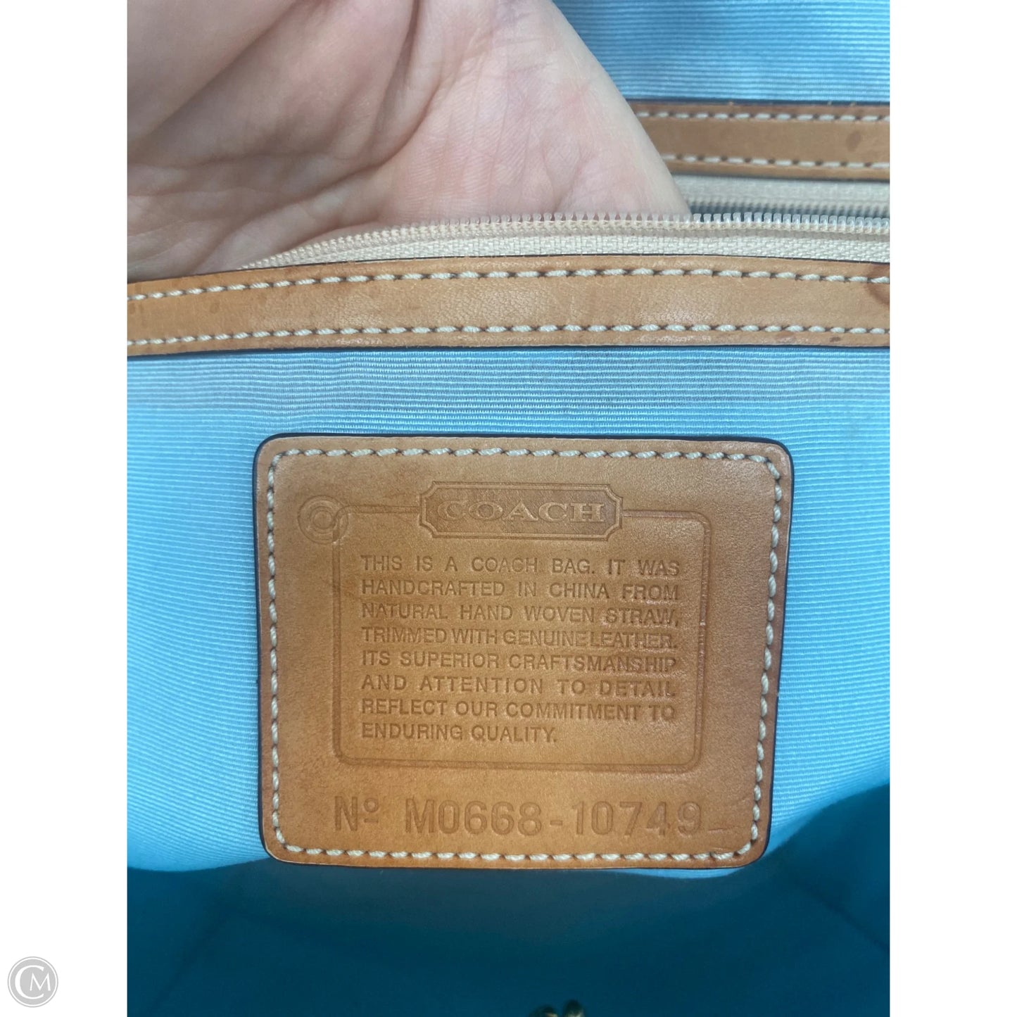 Handbag Designer By Coach, Size: Large
