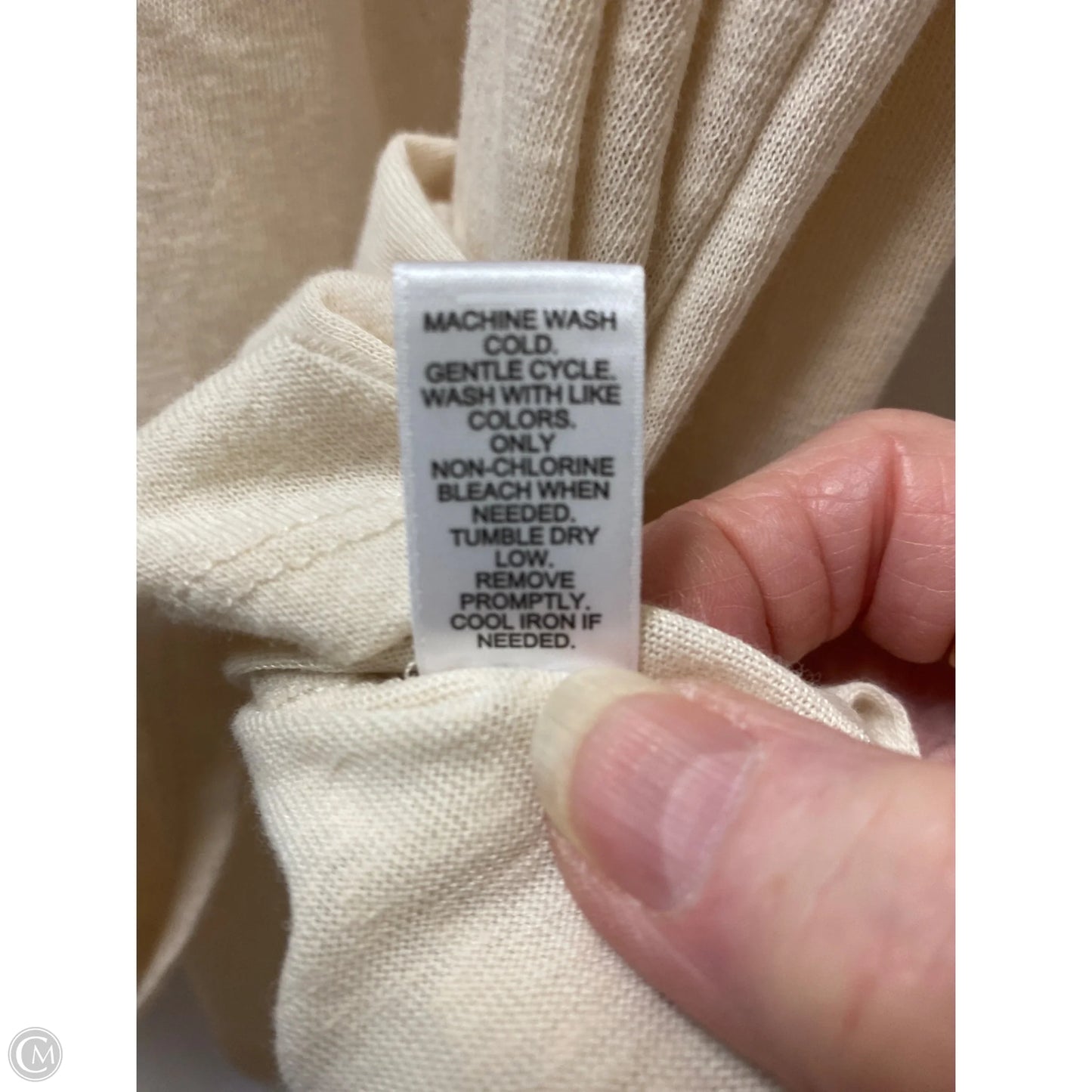 Top Short Sleeve By Cato In Tan, Size: 1x